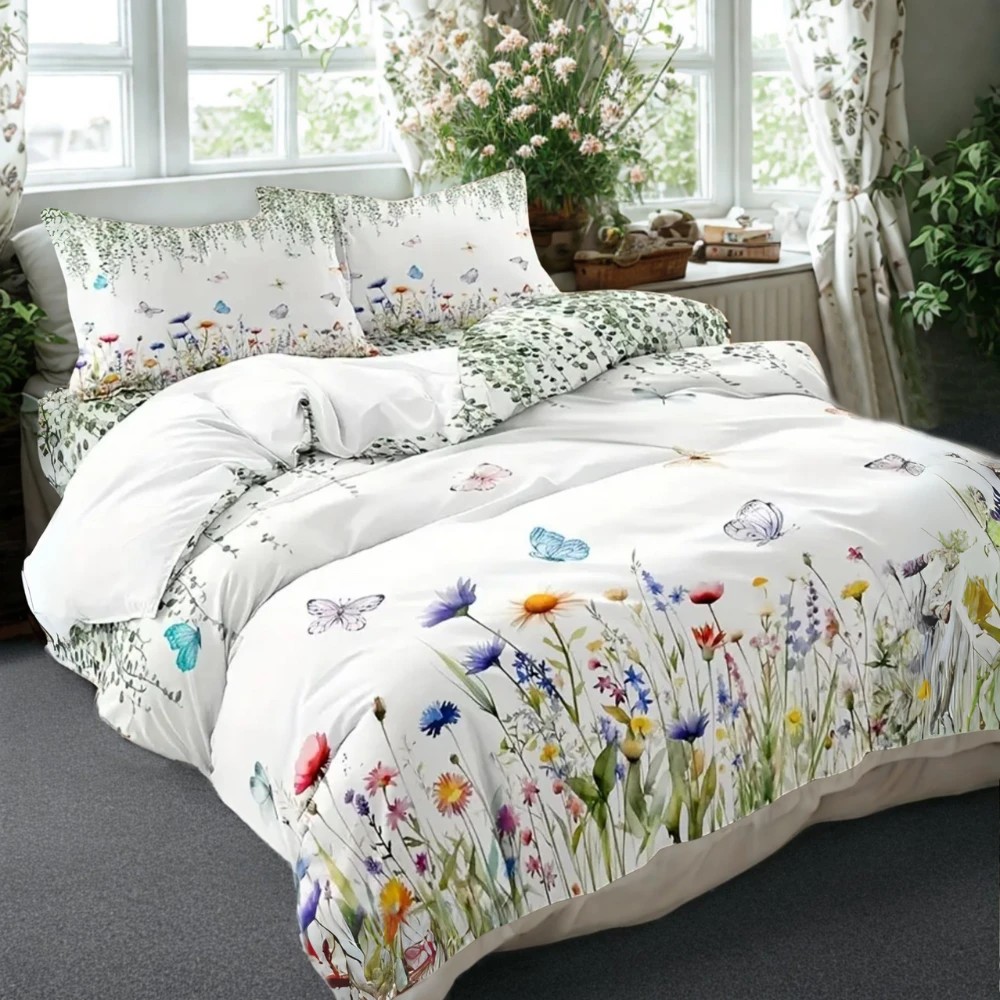 1 Dreamfields Butterfly Dreams Design Quilt Doona Duvet Cover Set - Super King Bed - Multi, 1 of 1