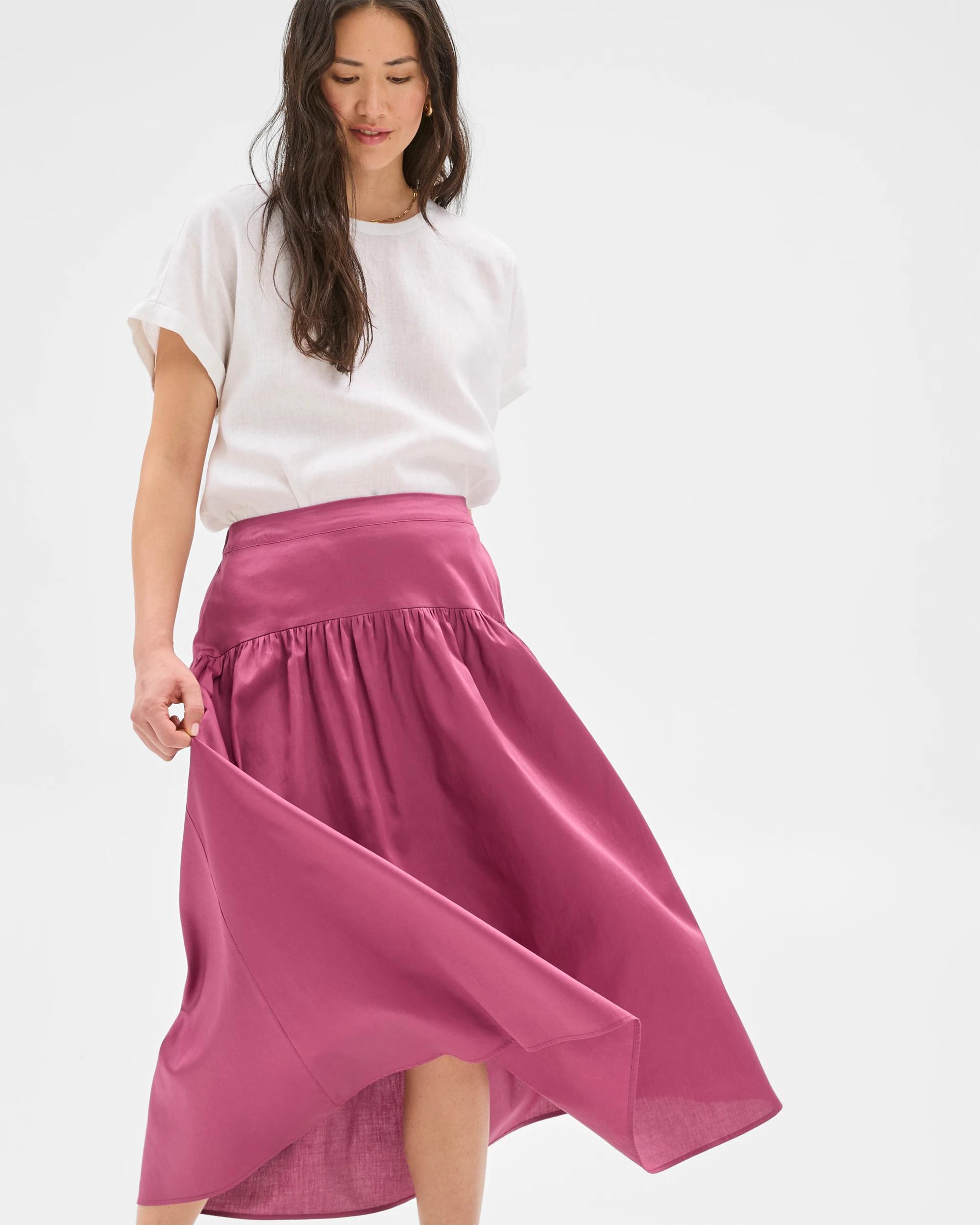 5 Target Australian Cotton Yoke Detail Midi Skirt BERRY, 5 of 8