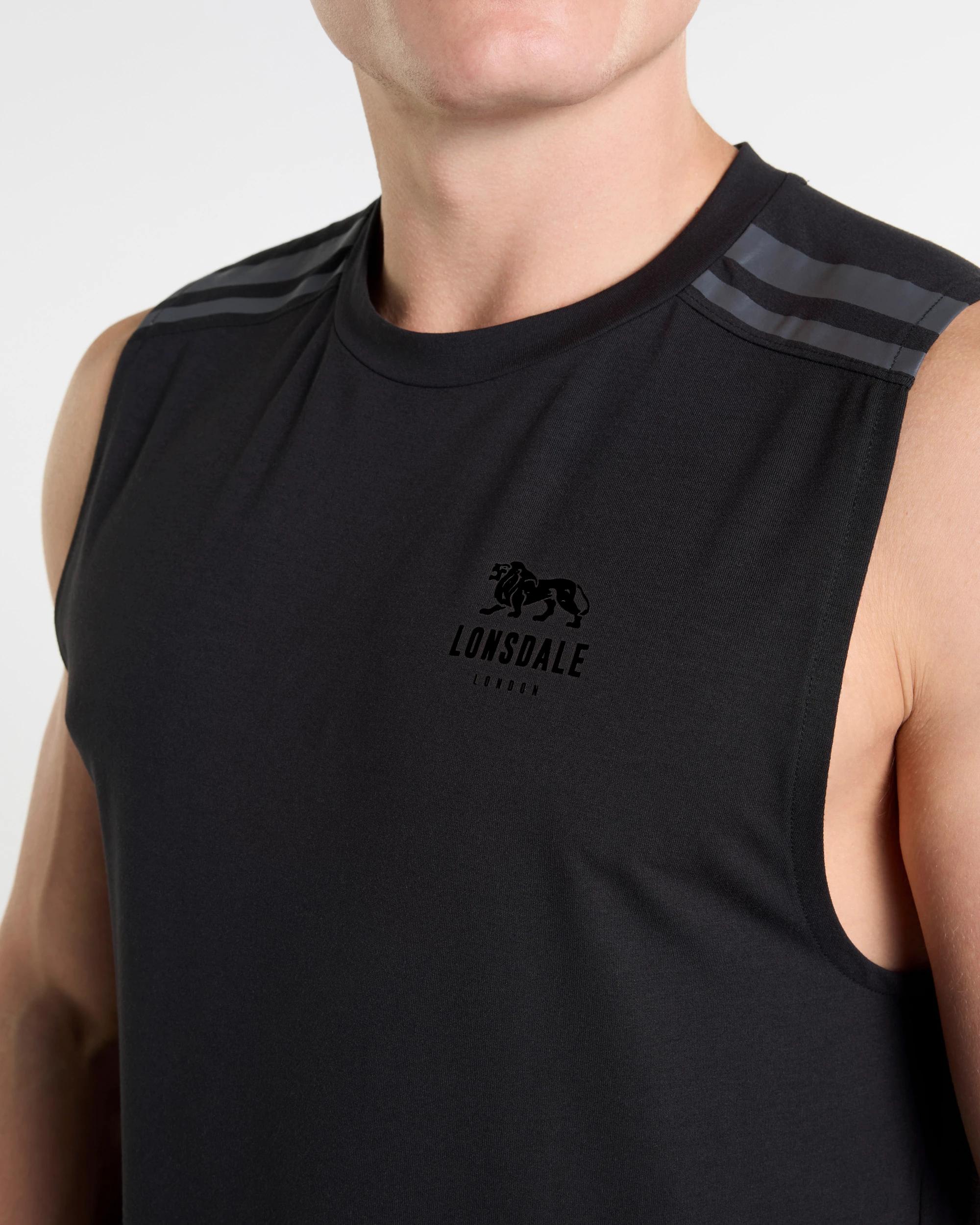 2 Active Muscle Tank - Lonsdale London BLACK, 2 of 5
