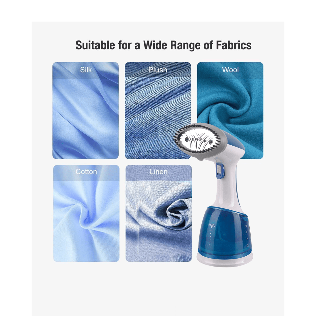 6 TODO 1700W Power Garment Steamer Handheld Steam Brush Iron Blue, 6 of 10