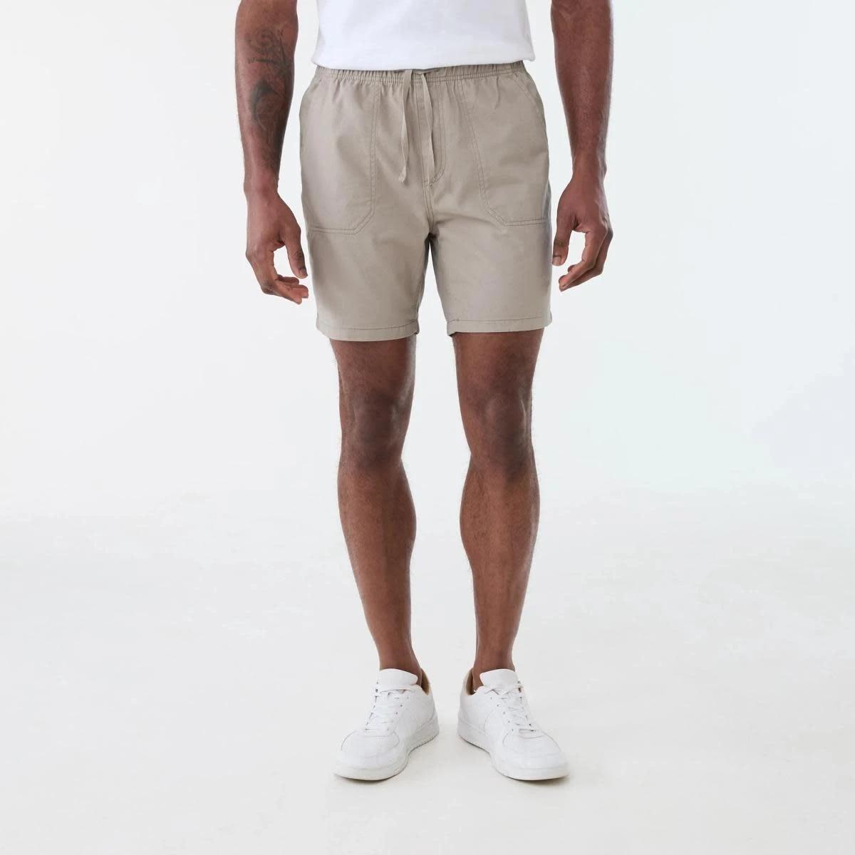 6 Washed Volley Shorts SILVER BEIGE, 6 of 6