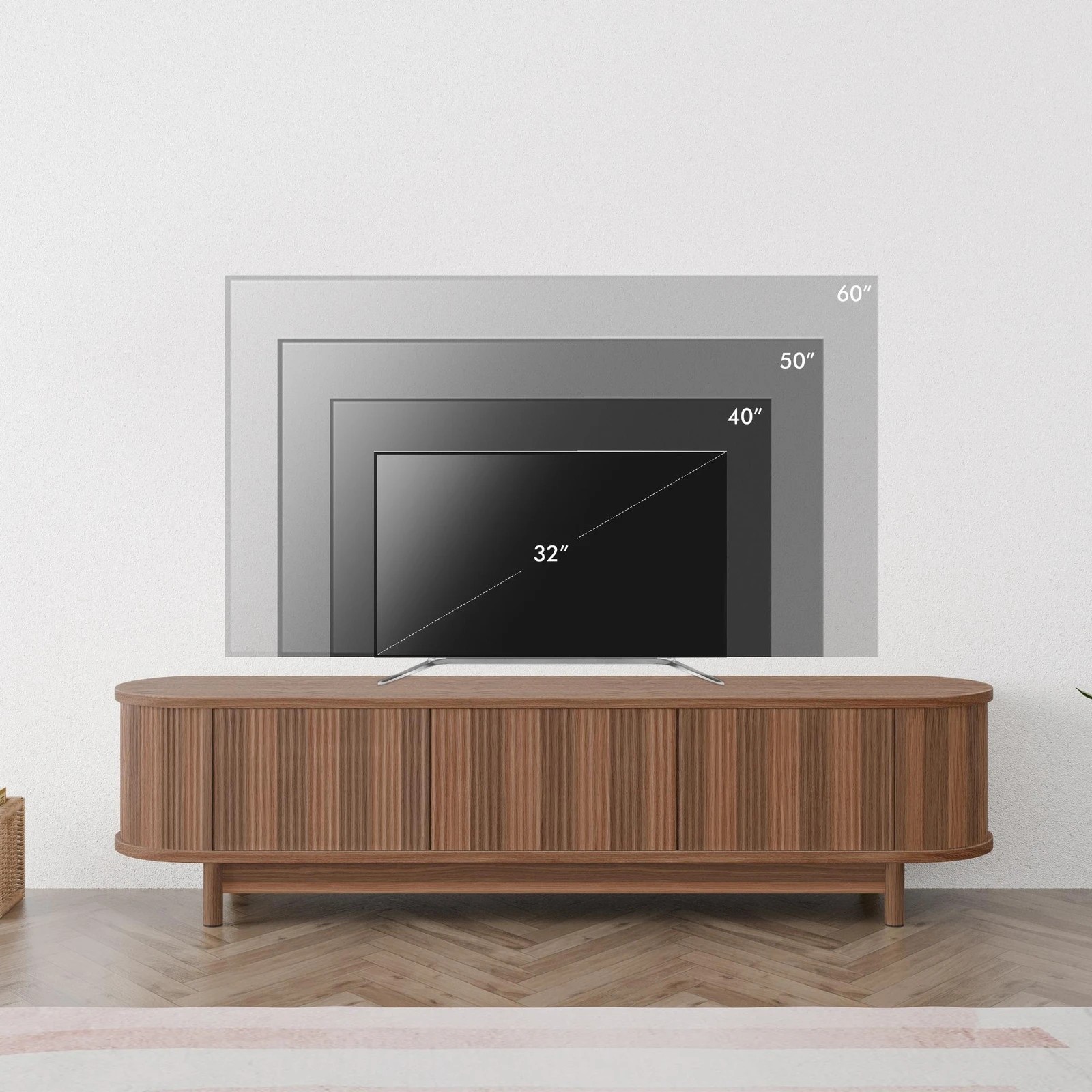 7 Alfordson Entertainment Unit TV Cabinet Stand 160cm Storage Shelf - Walnut, 7 of 10