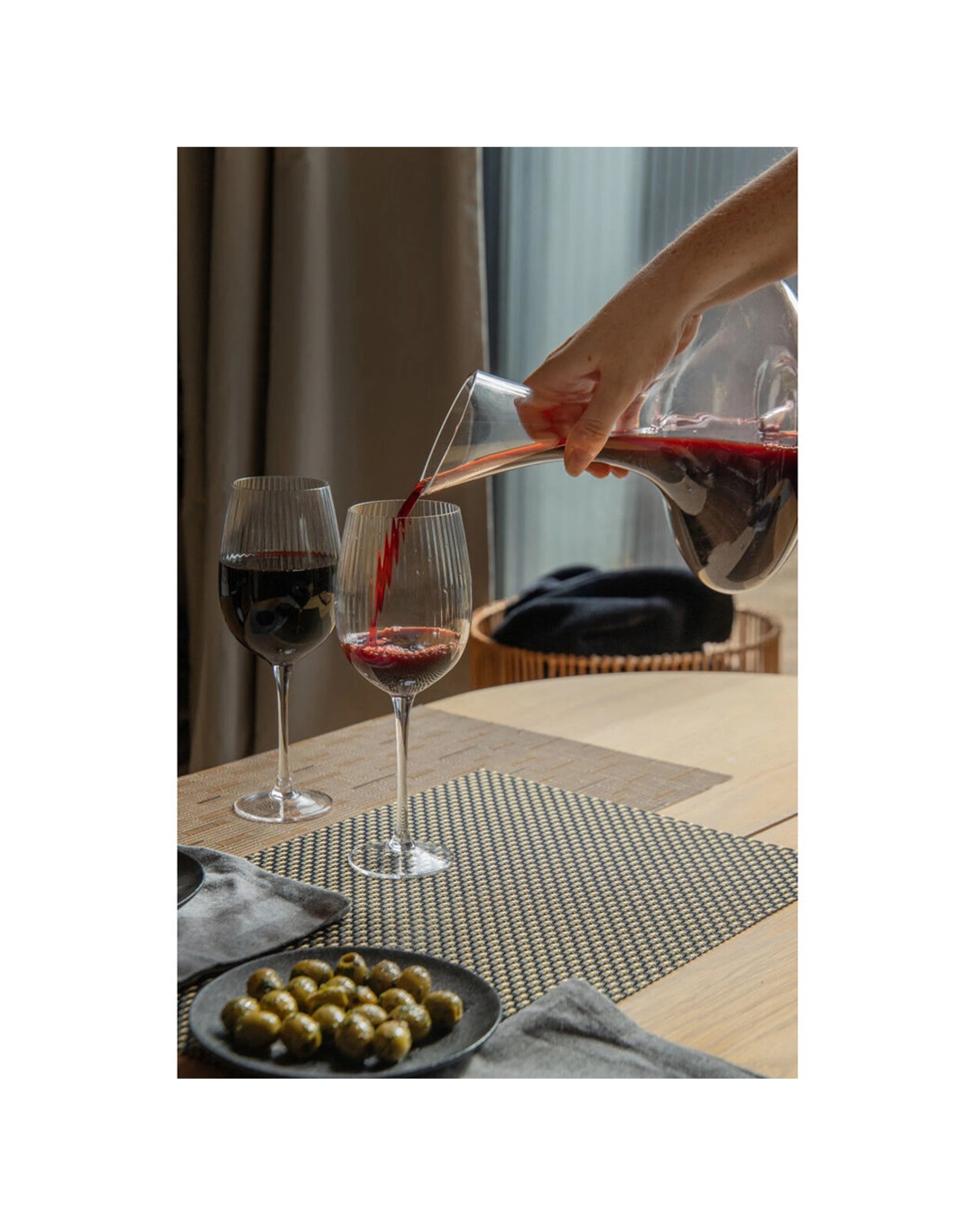 6 BarCraft Deluxe Glass Wine Decanter 1.5L Handmade Design - Clear, 6 of 8