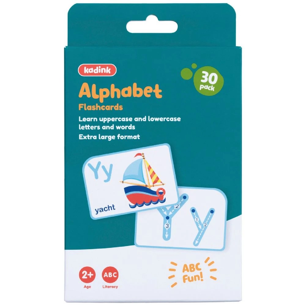 1 Kadink Large Flashcards 30 Pack Alphabet, 1 of 4