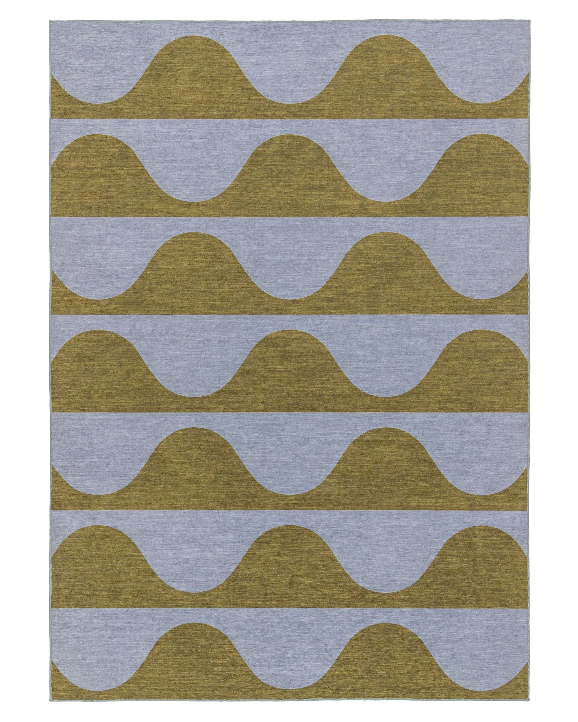1 Loopsie Wynwood Wave Stripe Indoor Outdoor Washable Rug-400cm x 300cm - Blue, 1 of 8