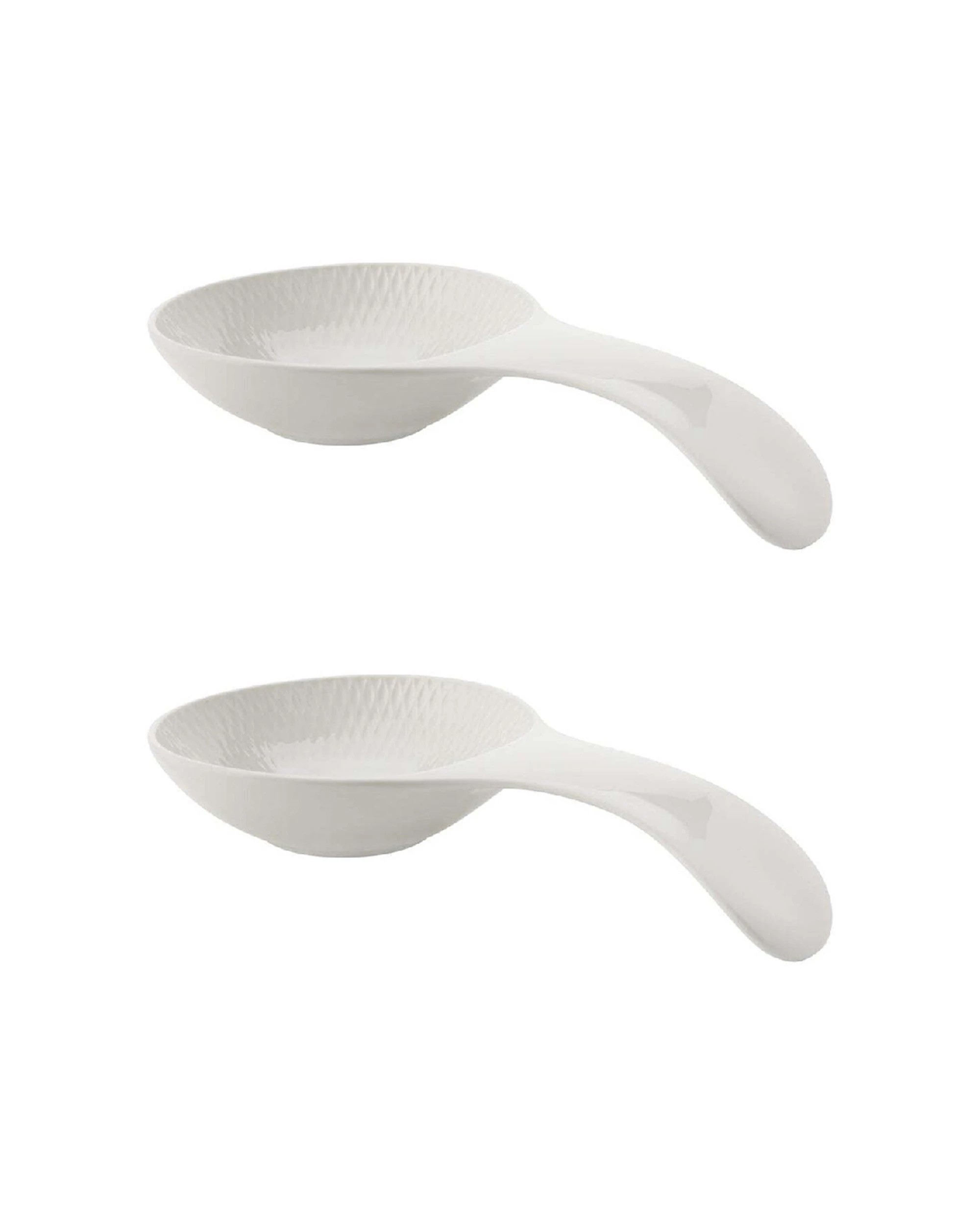 1 Maxwell & Williams 2PK White Basics Porcelain Diamonds Spoon Rest Textured - White, 1 of 1