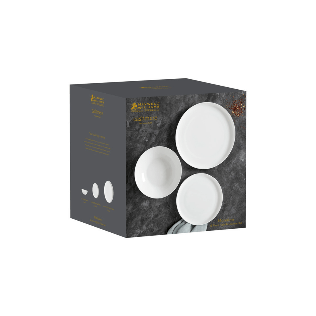 1 Maxwell & Williams 18pc Cashmere Mansion High Rim Dinner Set Dinnerware
 - Plain, 1 of 3