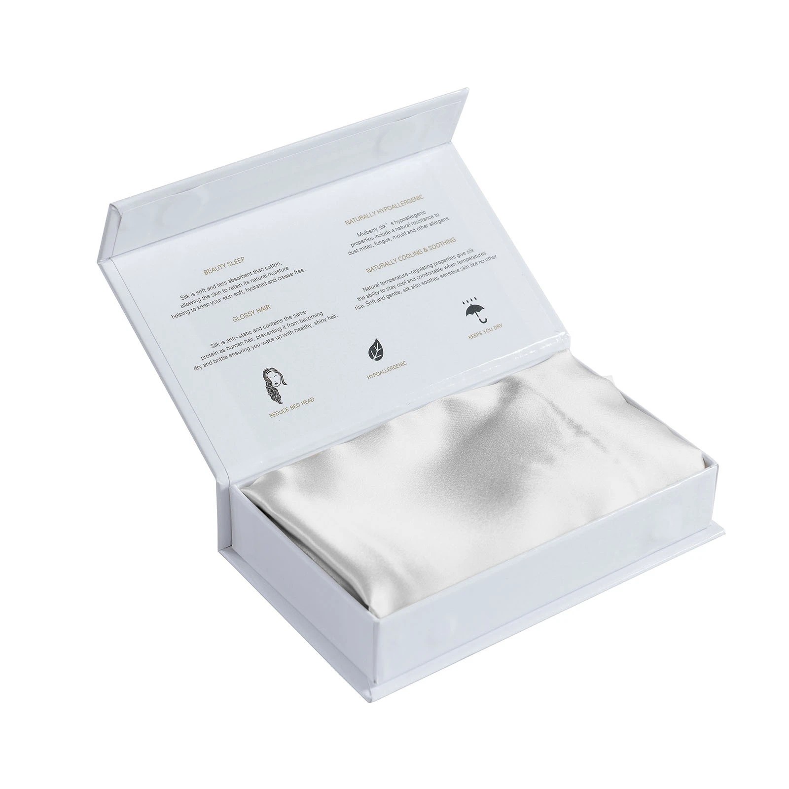 6 Royal Comfort Mulberry Soft Silk Luxurious Hypoallergenic Pillowcase Twin Pack - Silver, 6 of 10