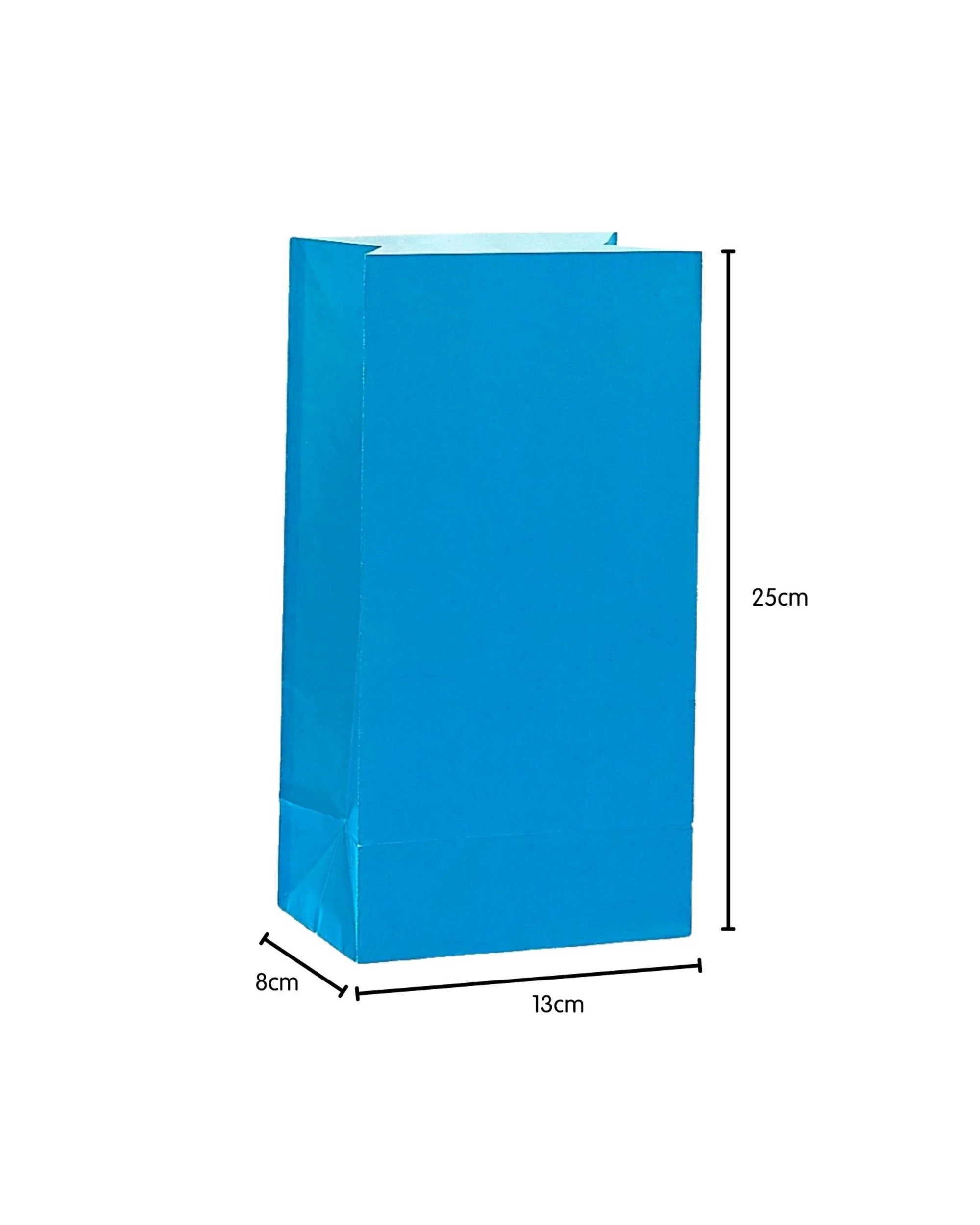 2 Unique Royal Blue Paper Party Bags Pack of 12 - Blue, 2 of 2