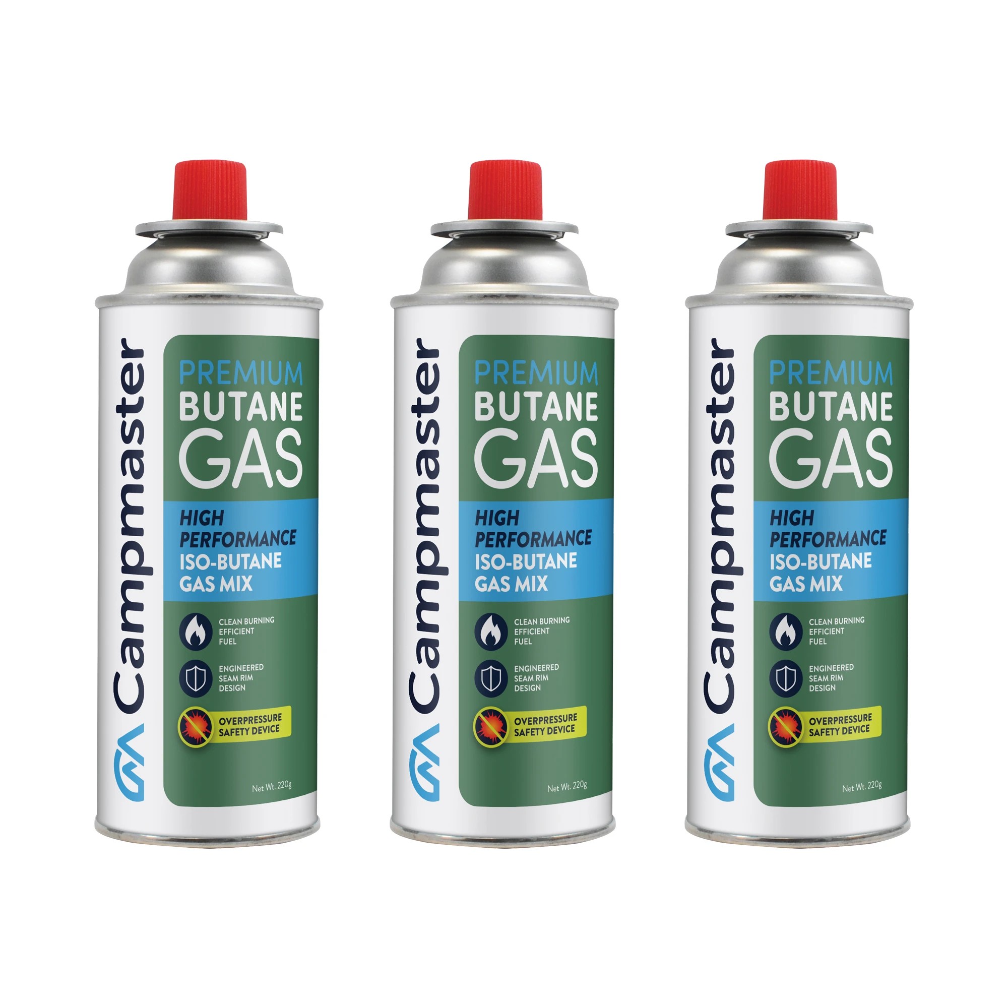 1 Campmaster 3 Pack Premium Butane Gas Canisters, 1 of 1