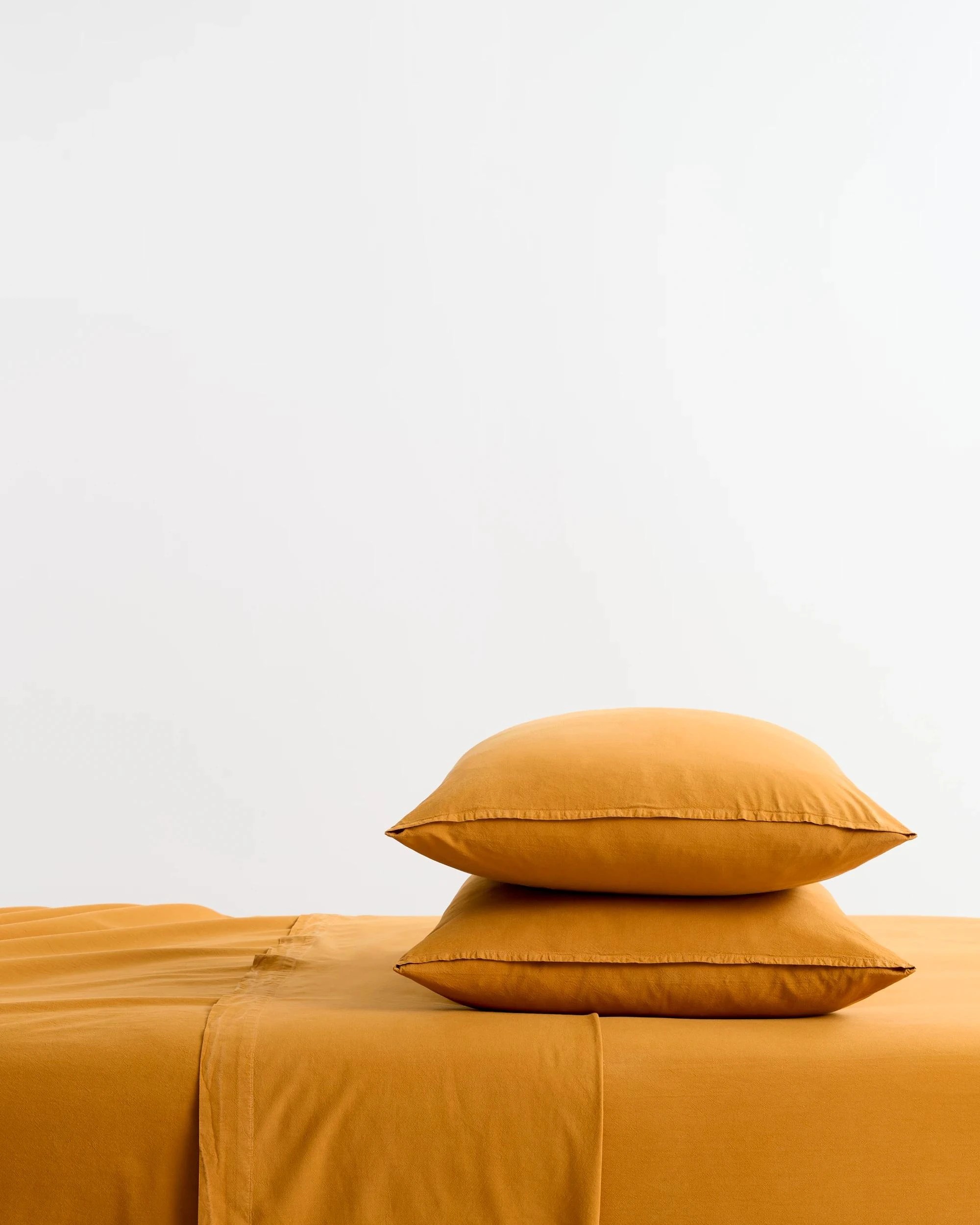 1 Arlo Cotton Stonewash Sheet Set - King Bed - Yellow, 1 of 3