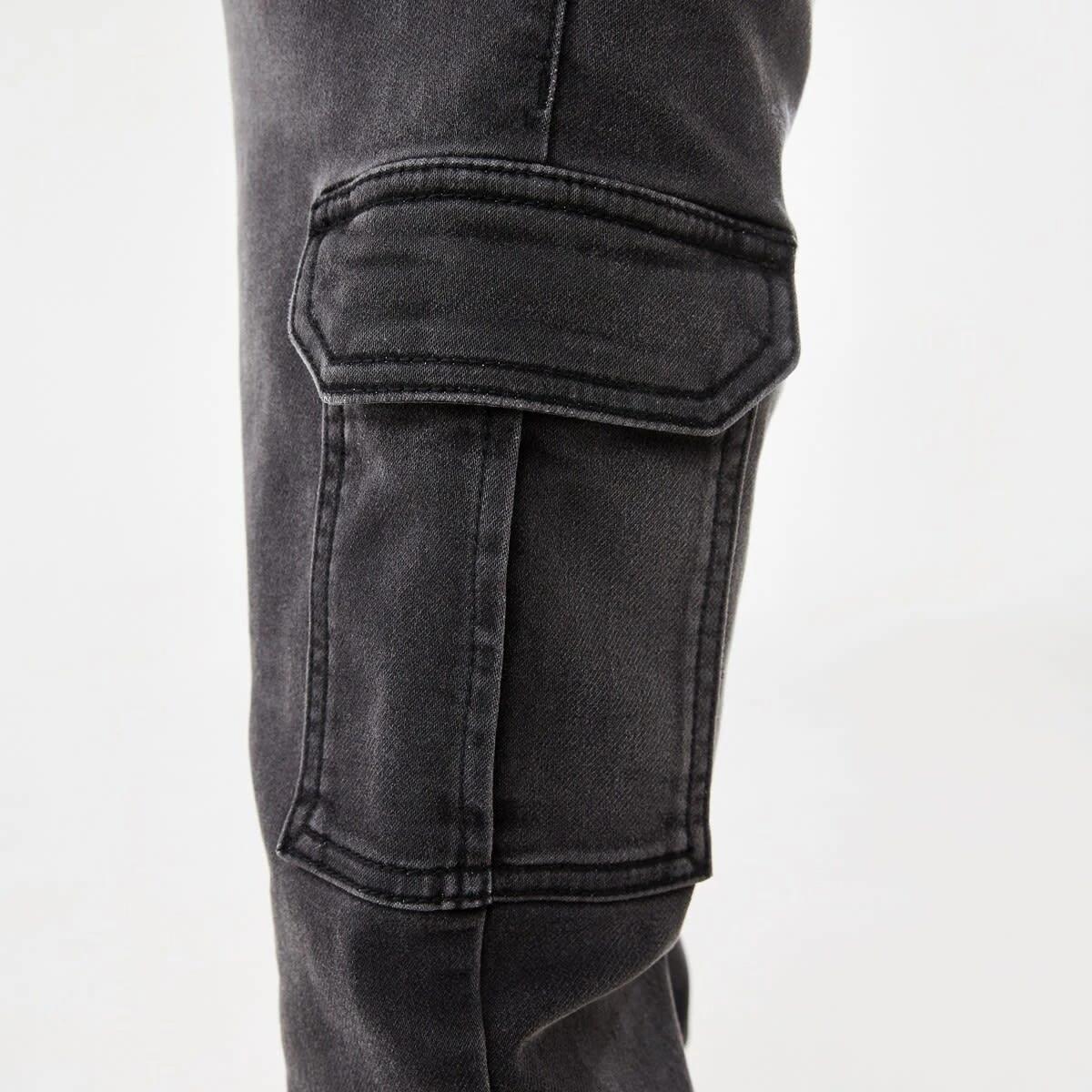 5 Denim Cargo Pants BLACK WASH, 5 of 9