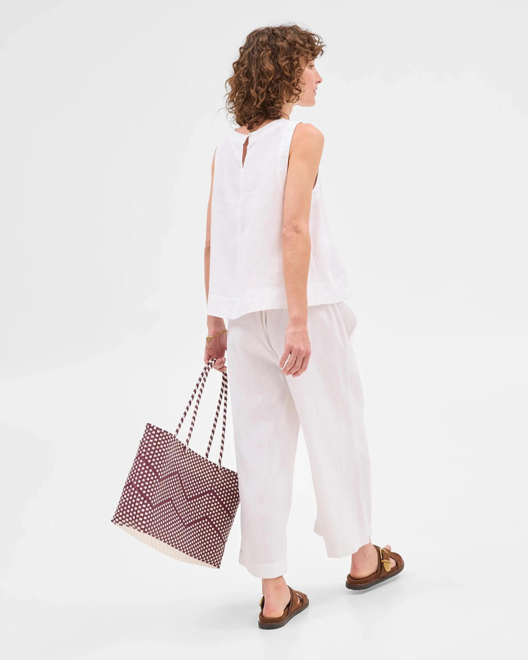 5 Target European Linen Cropped Pants WHITE, 5 of 7