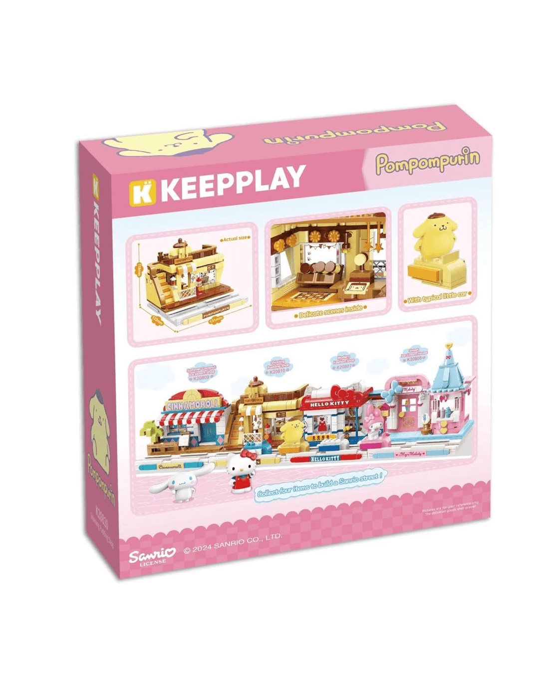 5 319 Piece Keepplay Hello Kitty Pompompurin Shinning Pudding Shop Playset, 5 of 5