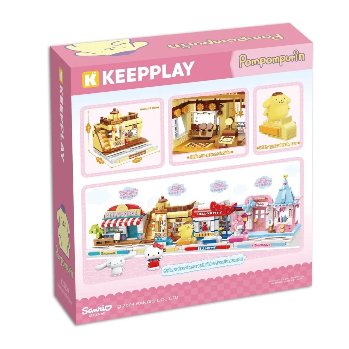 5 319 Piece Keepplay Hello Kitty Pompompurin Shinning Pudding Shop Playset, 5 of 5