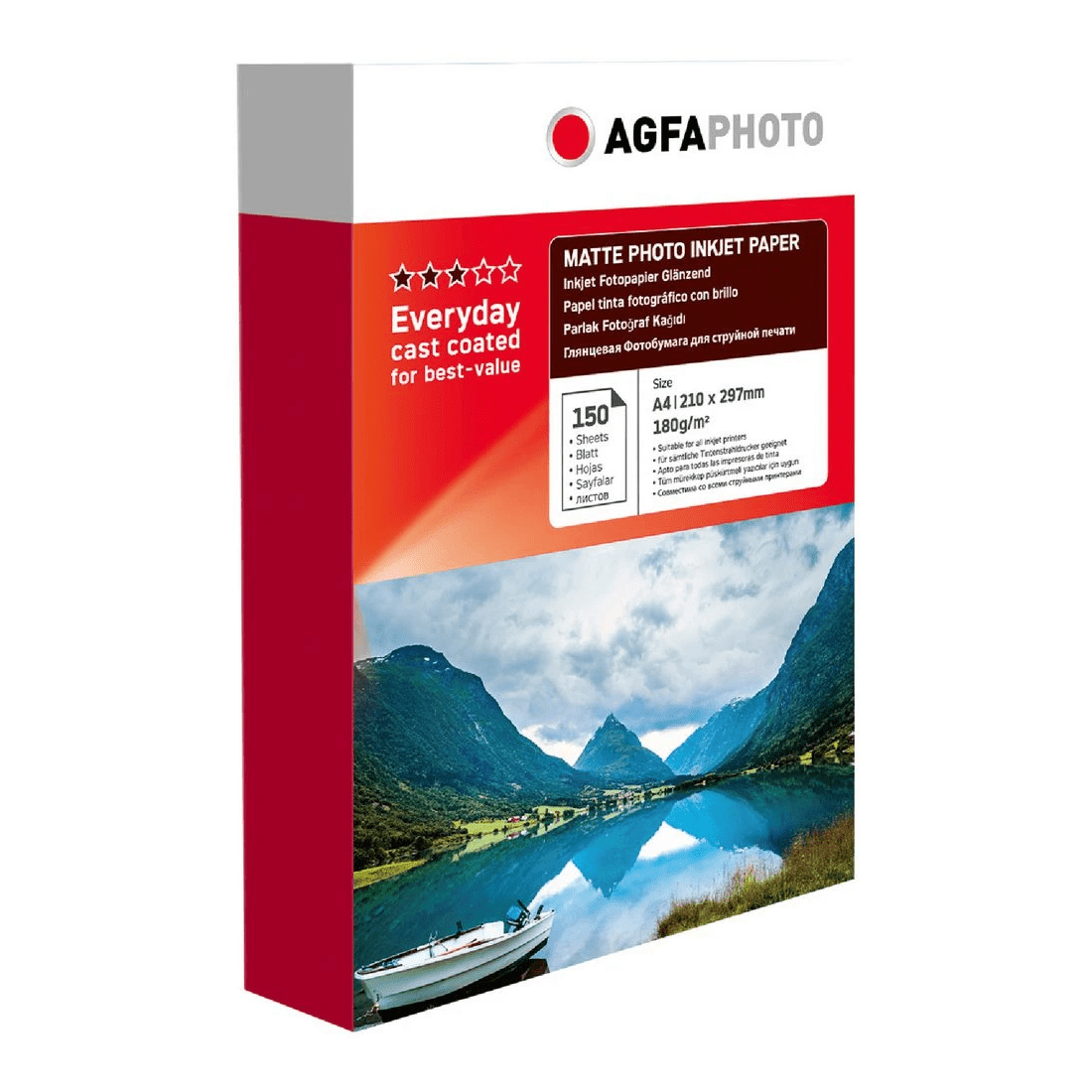 1 AGFA A4 Matte Photo Paper Inkjet 180gsm 150 Pack, 1 of 1