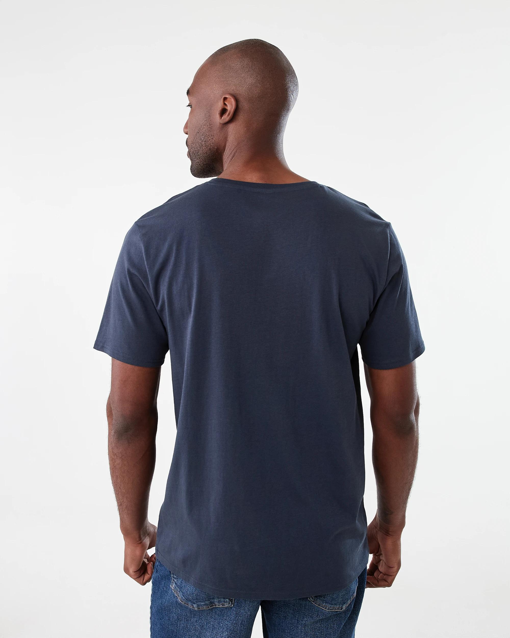 3 Plain Crew Neck T-shirt BLUE NIGHTS, 3 of 6