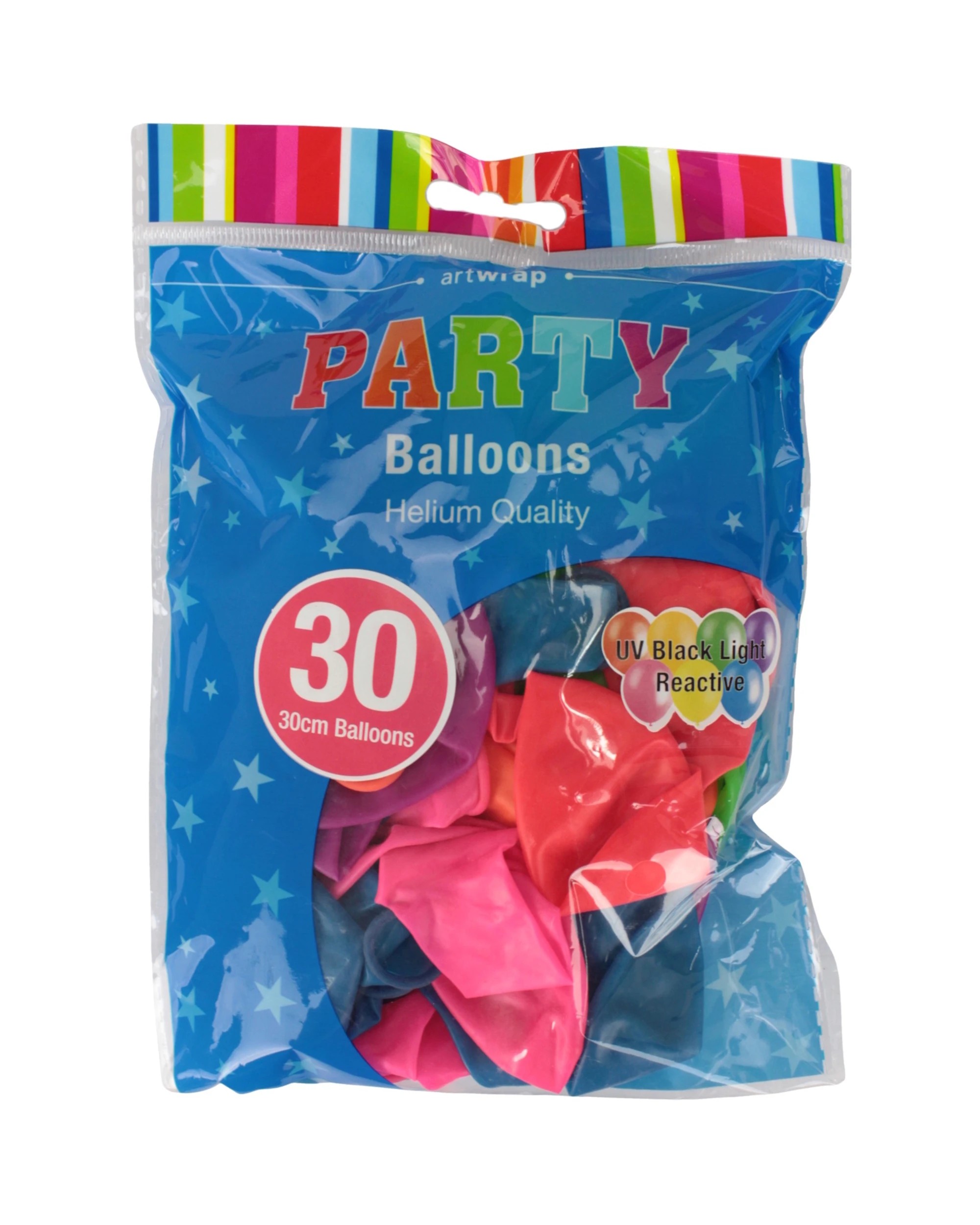 2 Artwrap Neon UV Party Balloons Pack of 30 - Assorted, 2 of 3