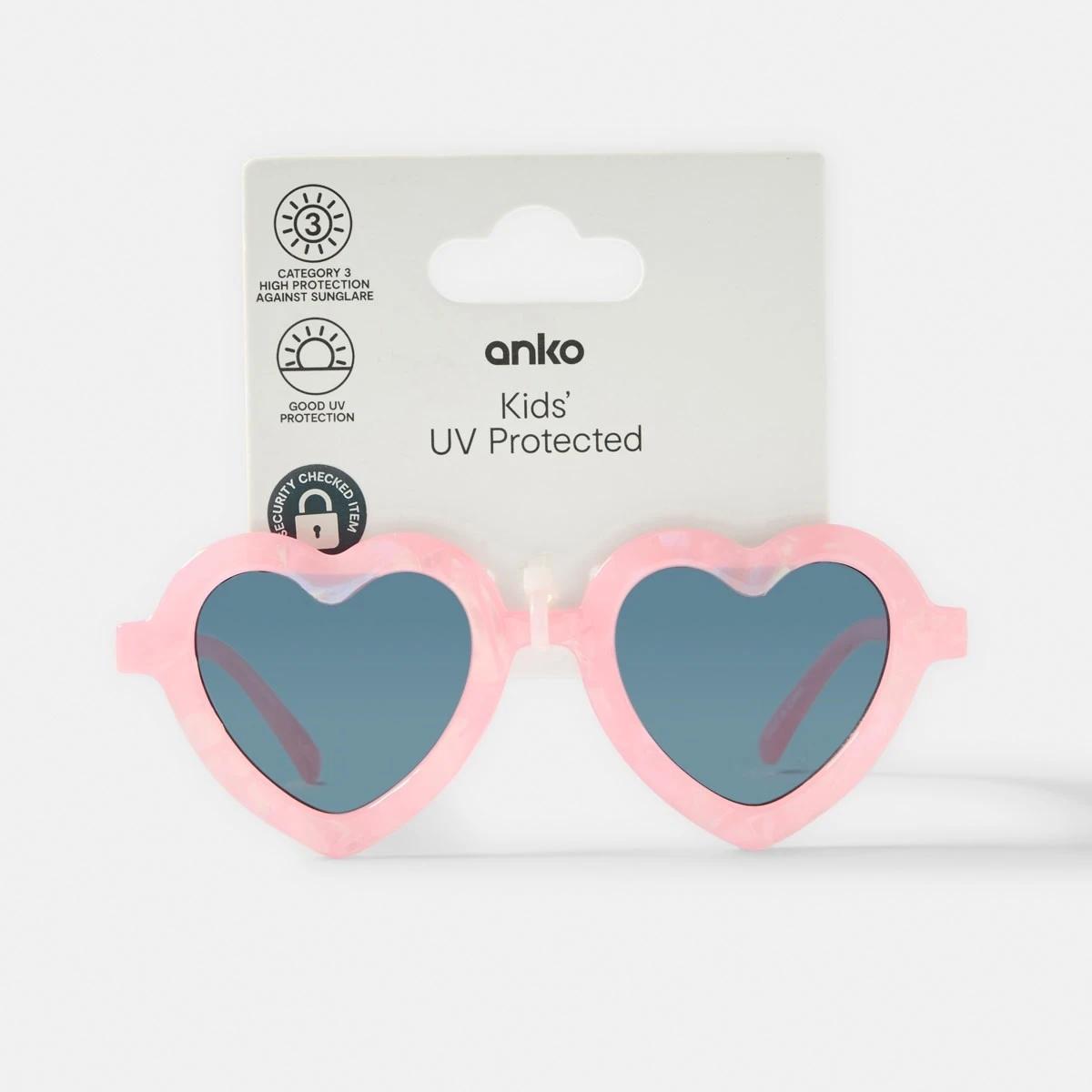 5 Kids Heart Sunglasses PINK, 5 of 5
