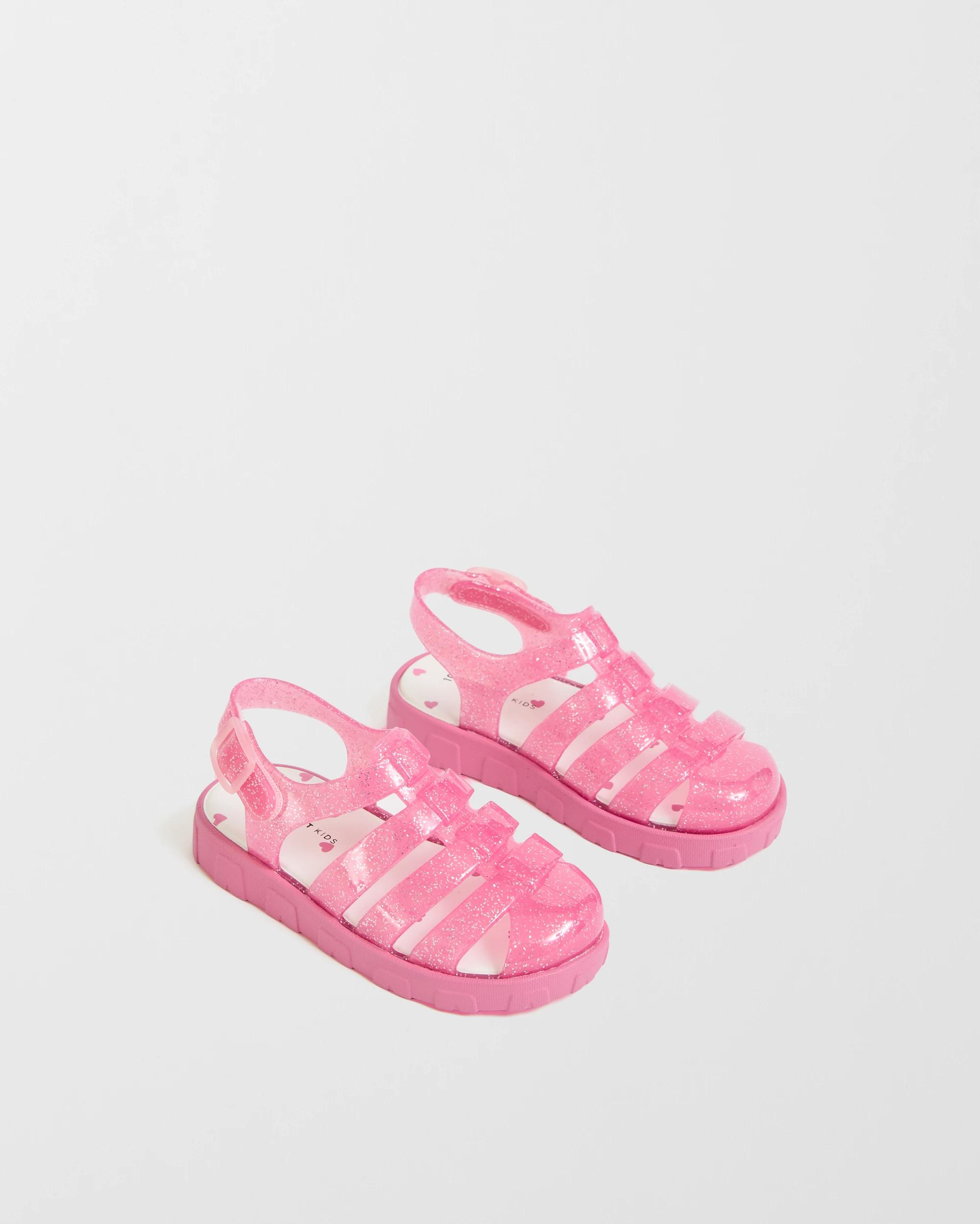 2 Target Kids Jelly Sandals PINK GLITTER, 2 of 3