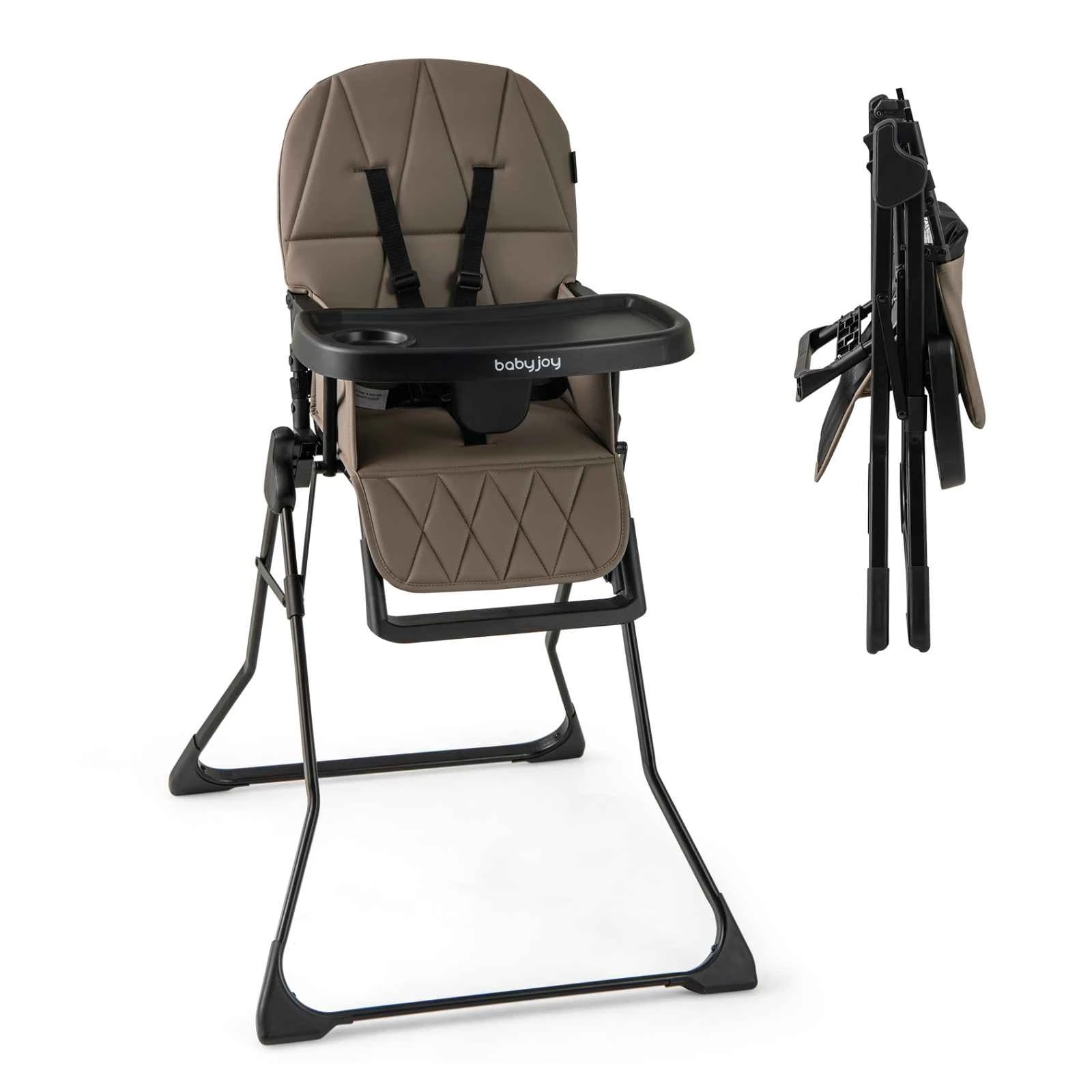 1 Costway Foldable Baby High Chair Portable Feeding Highchair, 1 of 1