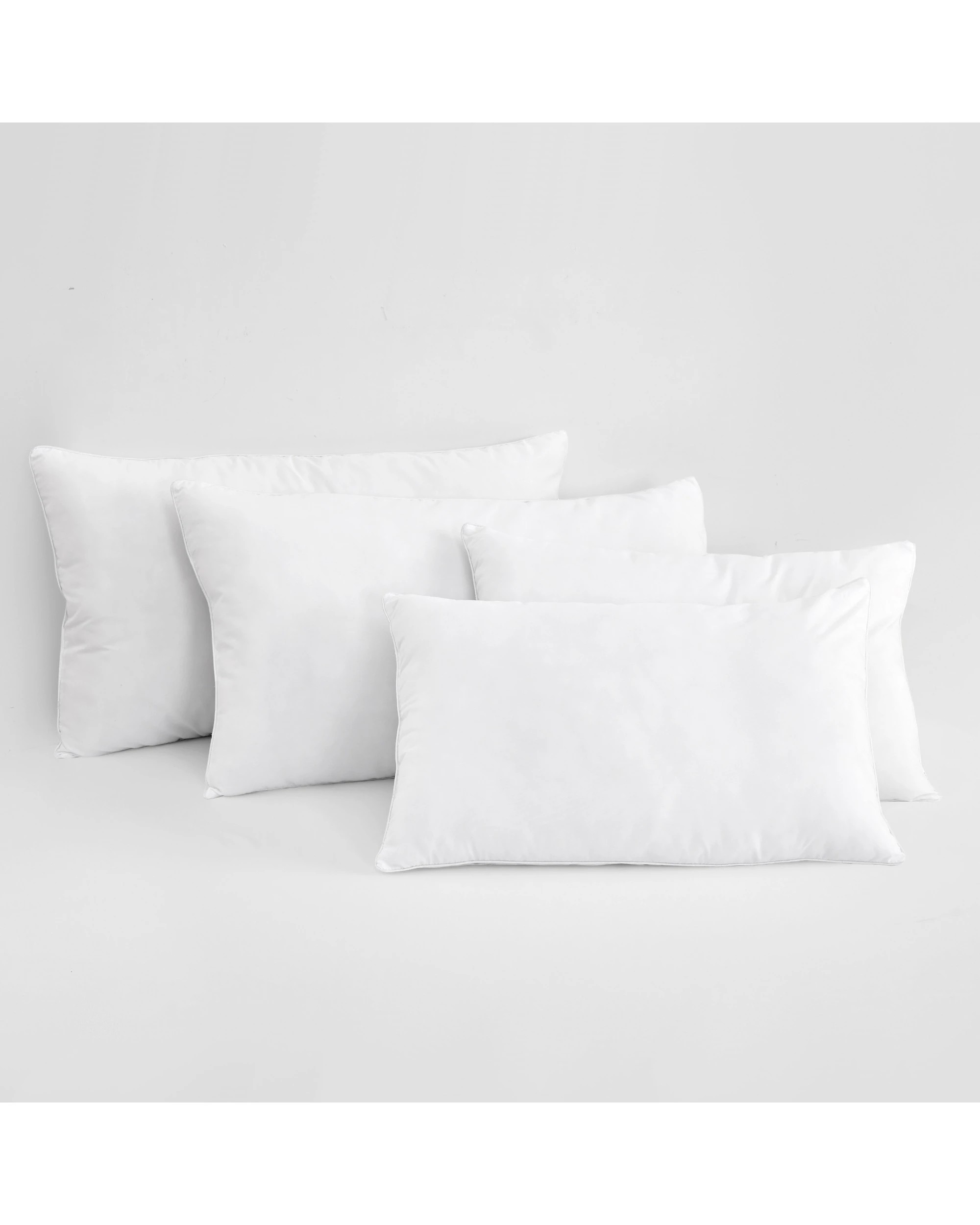 1 Sleepcare Essential 4 Piece Family Pack Microfibre Pillows Pack (2 x Standard & 2 x King) - White, 1 of 7