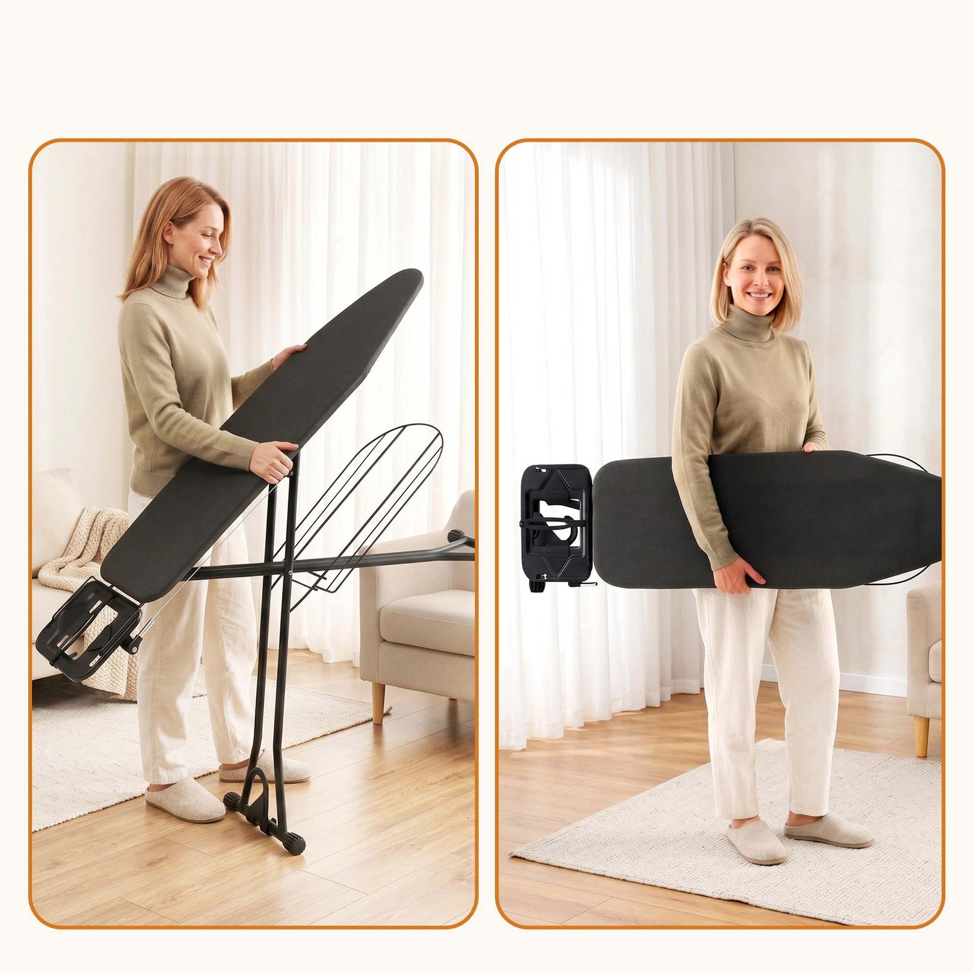 9 Artiss Foldable Ironing Board with Iron Rest Ironing Board for Laundry Room - Grey, 9 of 9
