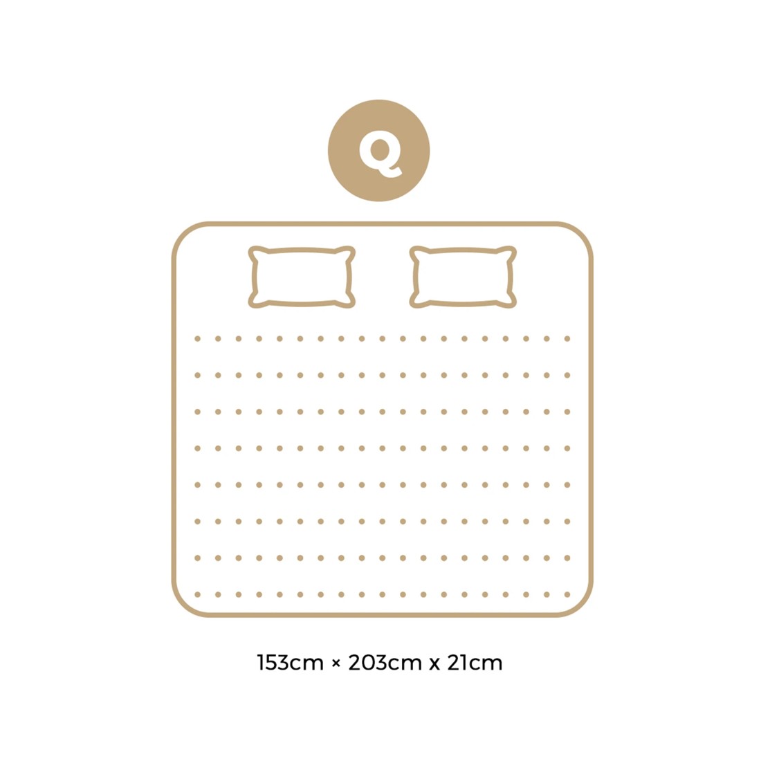 4 Bedra Bedding Queen Mattress Bonnell Spring Tight Top Bed Medium Firm 21cm
 - Multi, 4 of 10