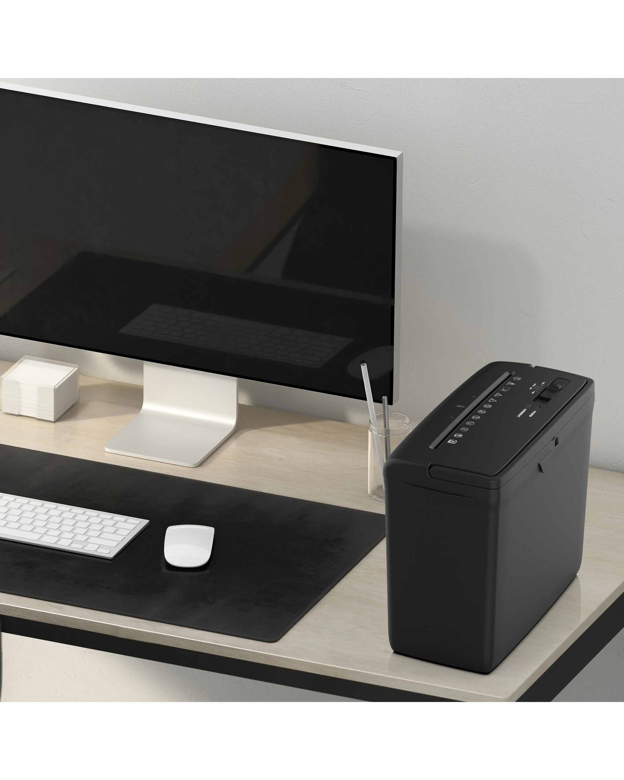 2 Advwin Paper Shredder Automatic Cross Cut P-4 Security, 5 Sheets, 11L Removable Bin - Black, 2 of 6