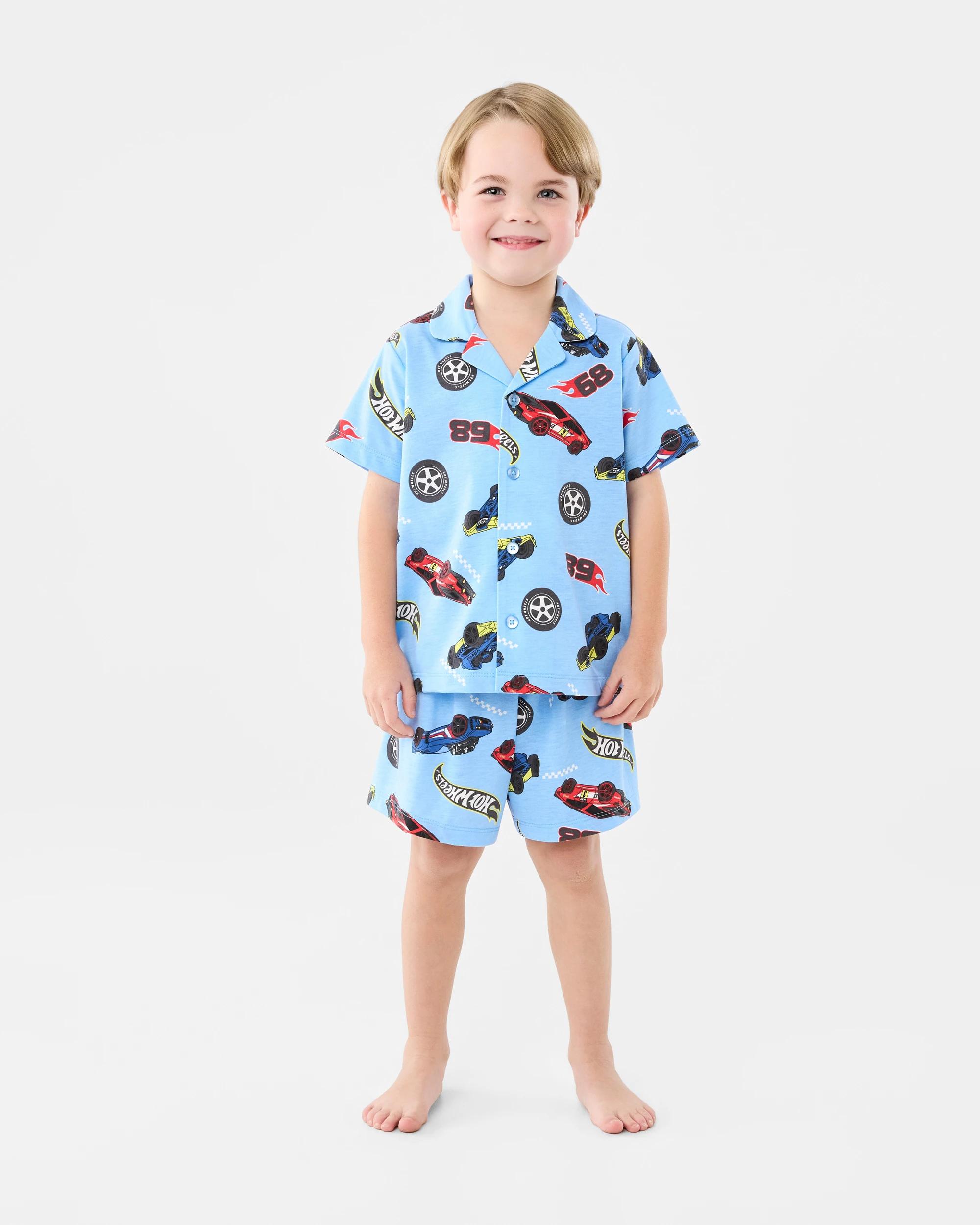 1 Hot Wheels License Button Up Pyjama Set Hot Wheels, 1 of 10