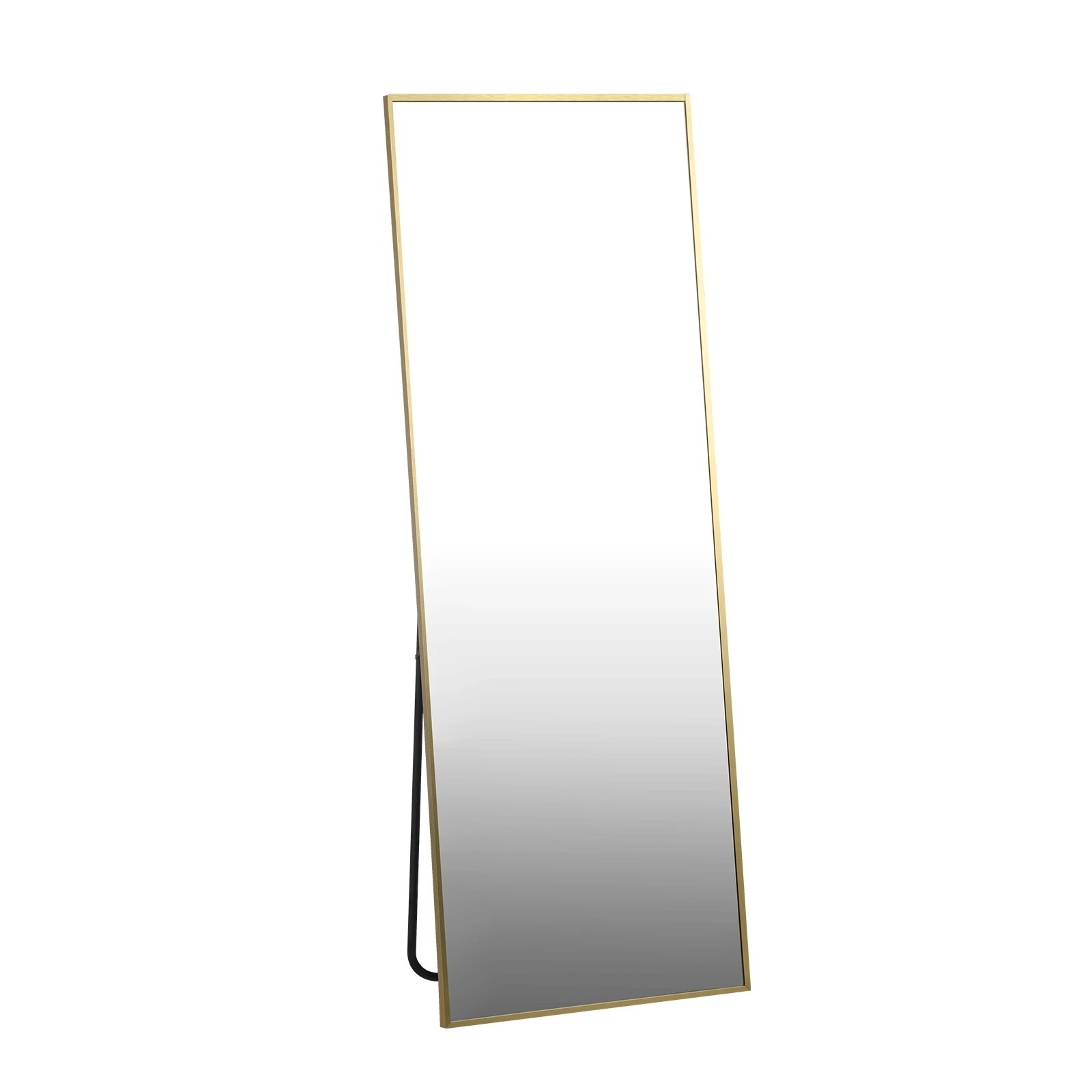1 Oikiture 166x60cm Full Length Mirror Rectangle Dressing Floor Mirrors
 - Gold, 1 of 9