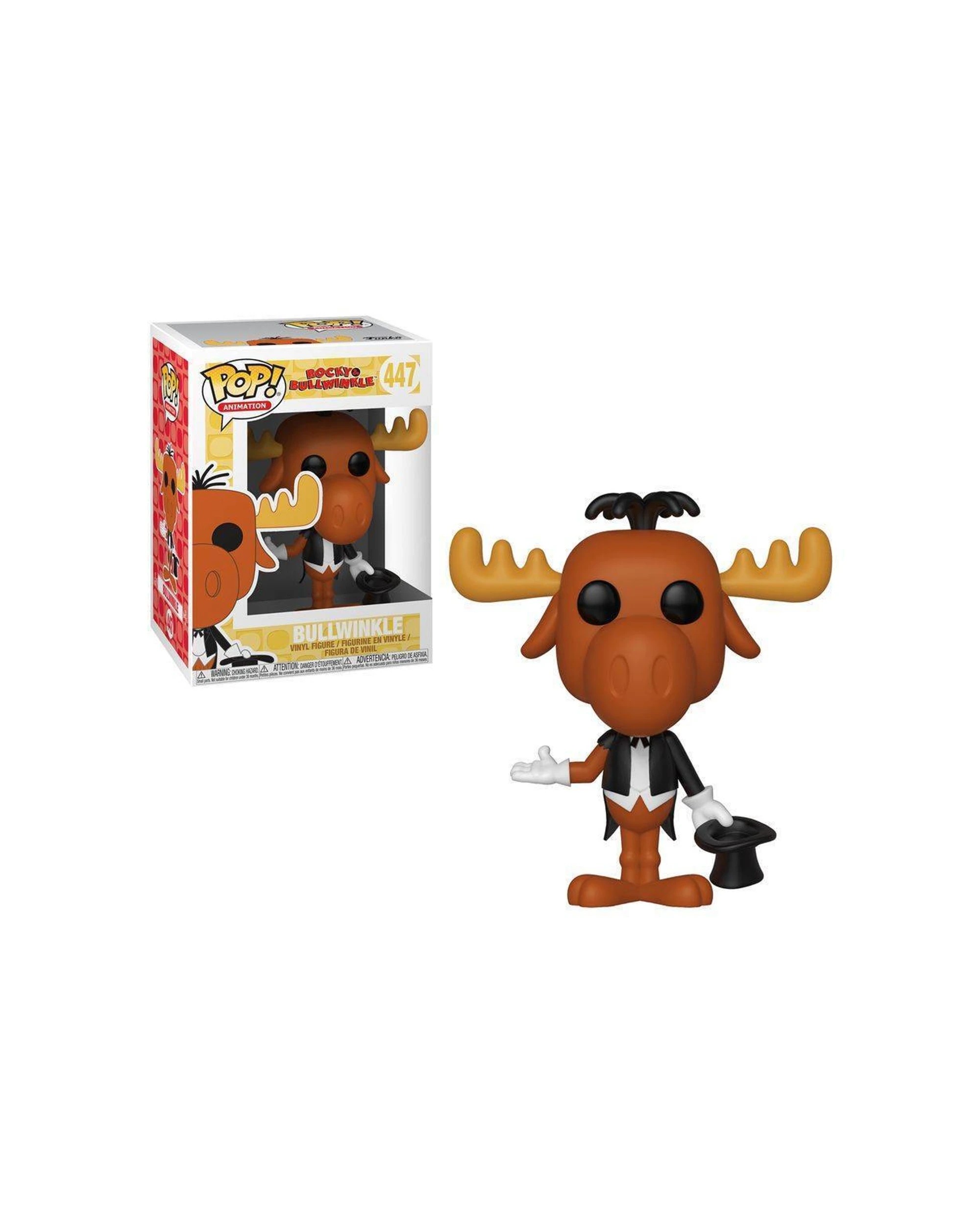 1 Pop Vinyl Figurine Rocky And Bullwinkle Magician Bullwinkle 10cm Vinyl Toy - Multi, 1 of 3