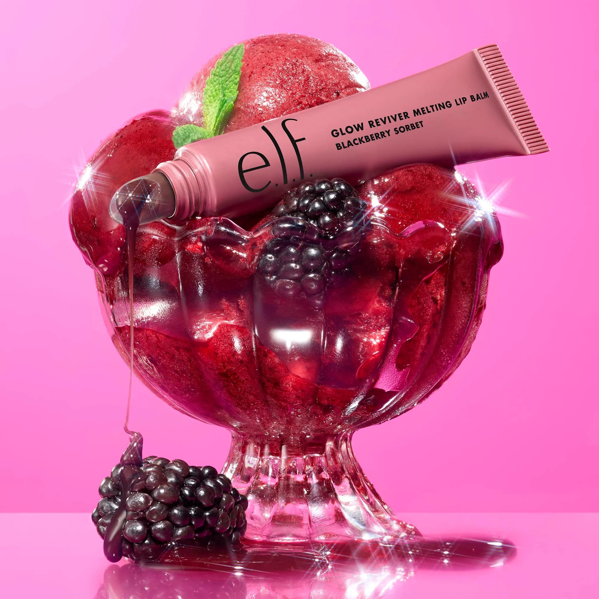 3 e.l.f. Glow Reviver Melting Lip Balm - Blackberry Sorbet, 3 of 3