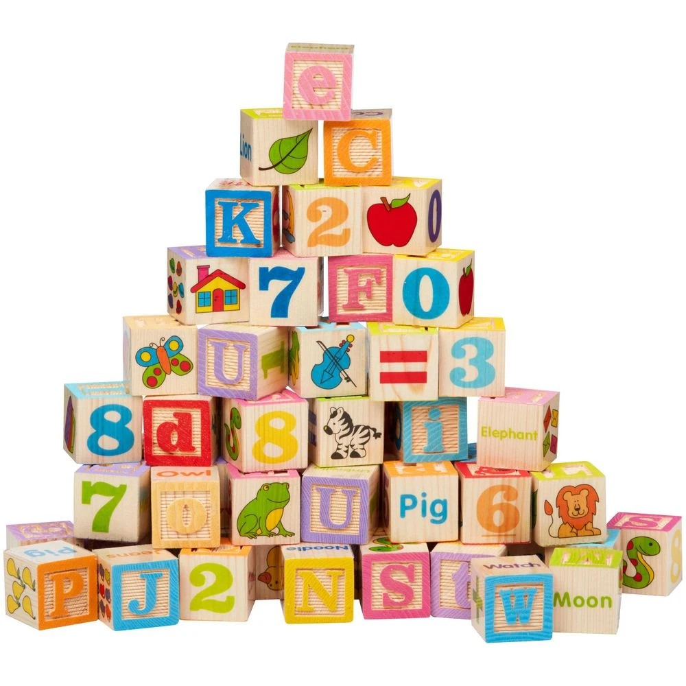 3 Kadink Wooden Alphabet and Number Blocks 60 Pieces, 3 of 3