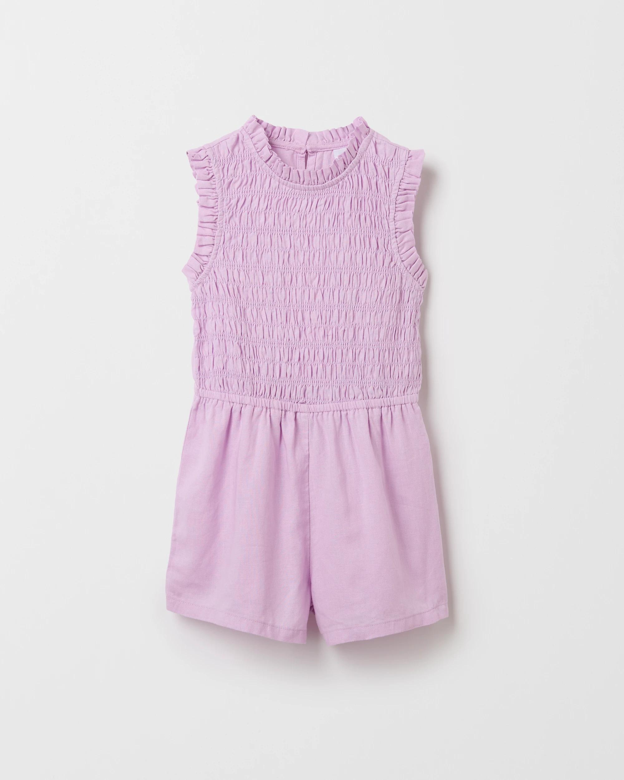 6 Target Kids Linen Blend Sleeveless Playsuit LIGHT PURPLE, 6 of 7