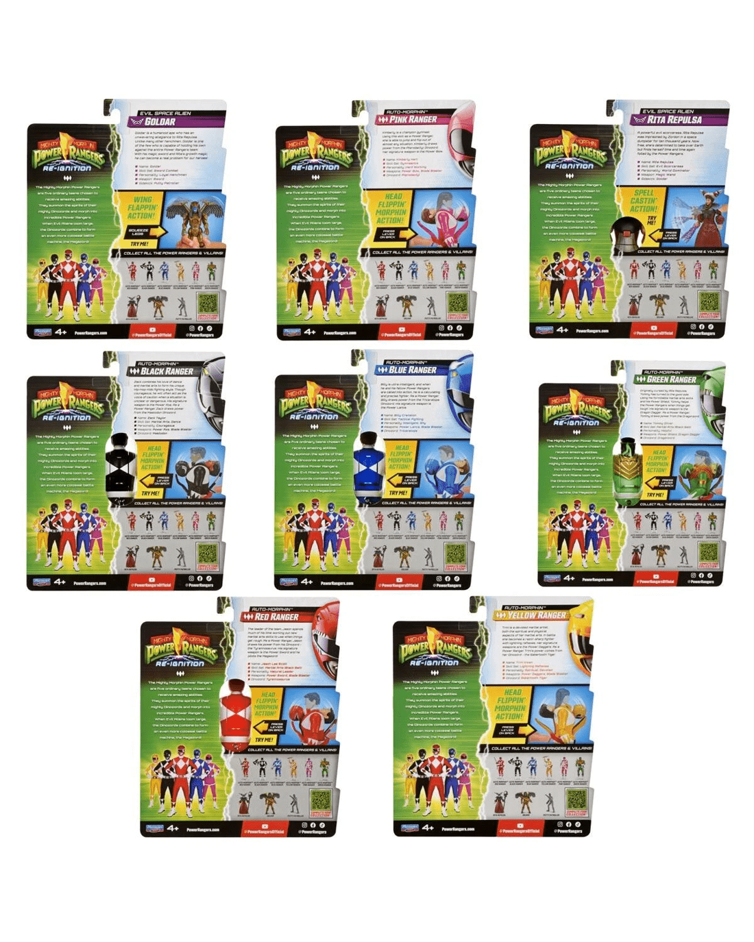 3 15cm Mighty Morphin Power Rangers Re-Ignition Action Figure - Assorted, 3 of 3