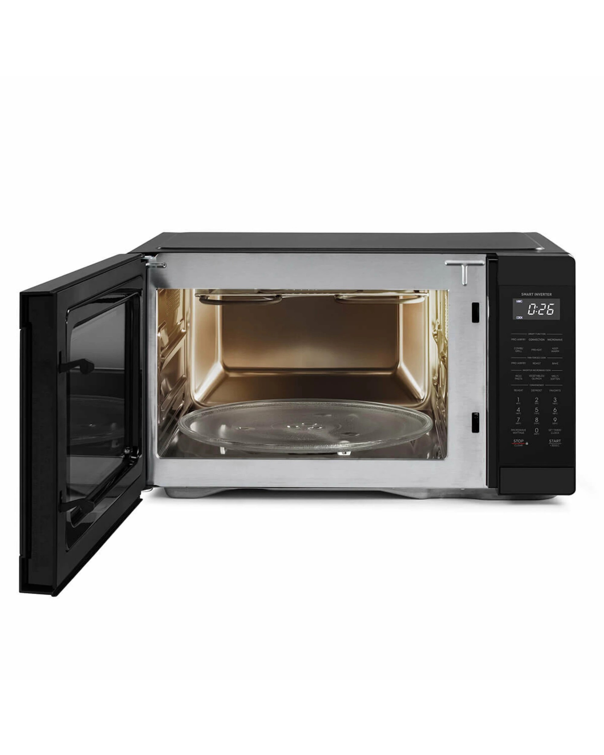 3 Sharp 26L 1000W Inverter Microwave with Convection and Pro Airfry Black, 3 of 5