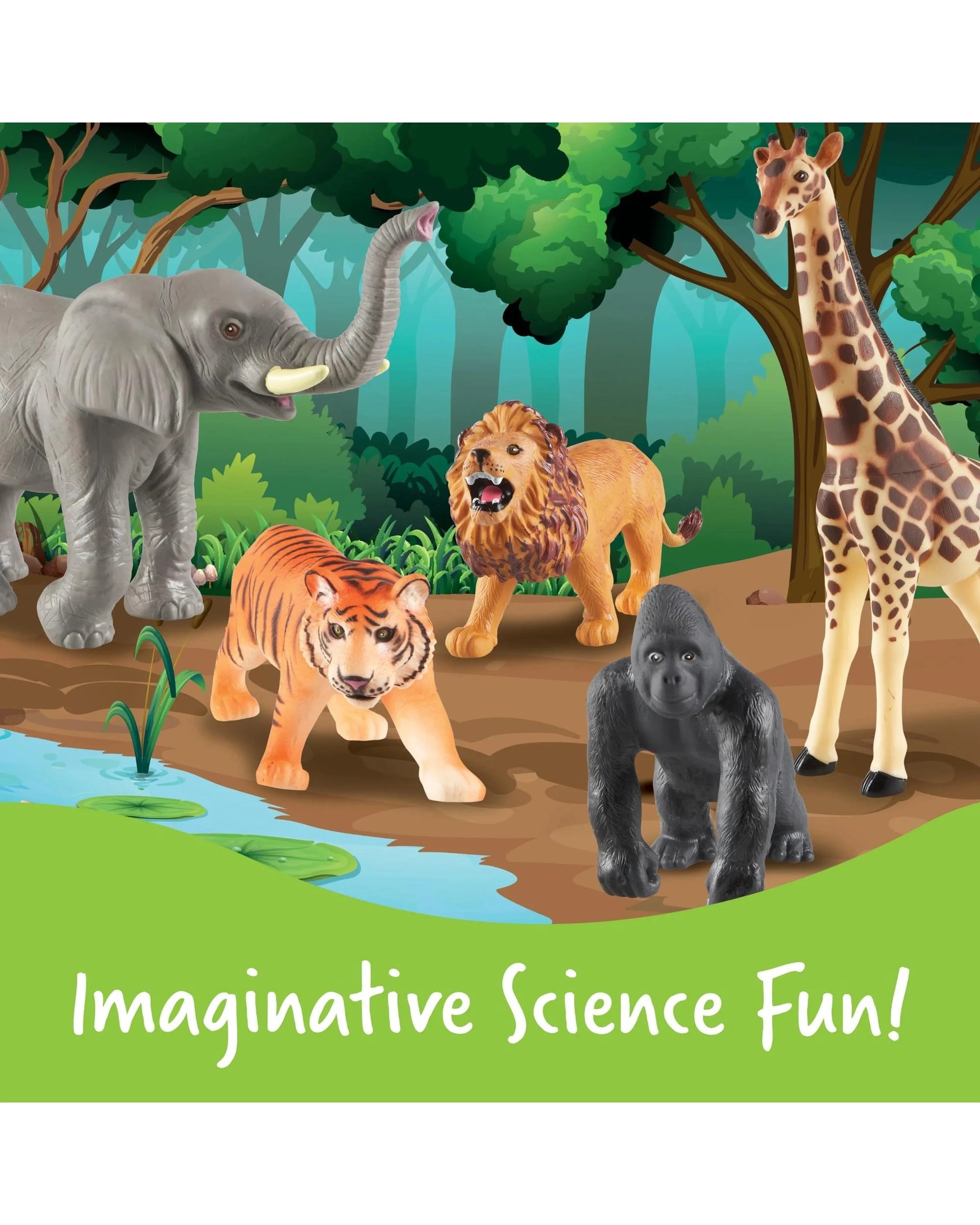 6 Learning Resources Jumbo Jungle Animals Set of 5, 6 of 7