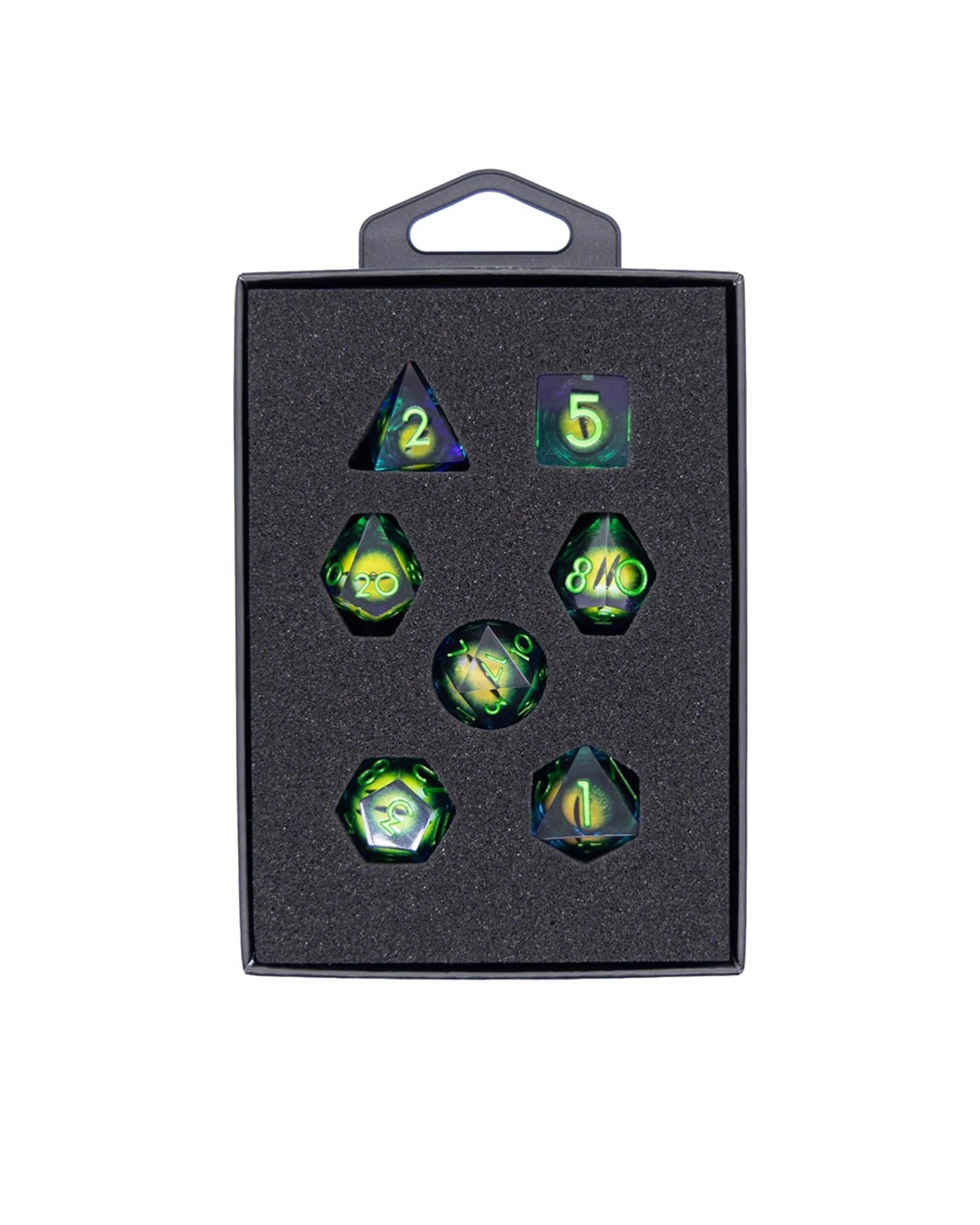 2 Tabletop - RPG 7-Set Dice - Green Eyeballs, 2 of 3