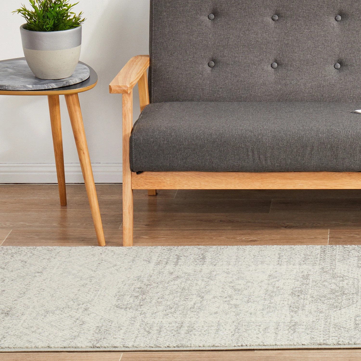 4 Common Ground Rugs Phantom 351 500x80cm - Extra Large Runner Power Loomed Pet Friendly Rug - Silver, 4 of 9