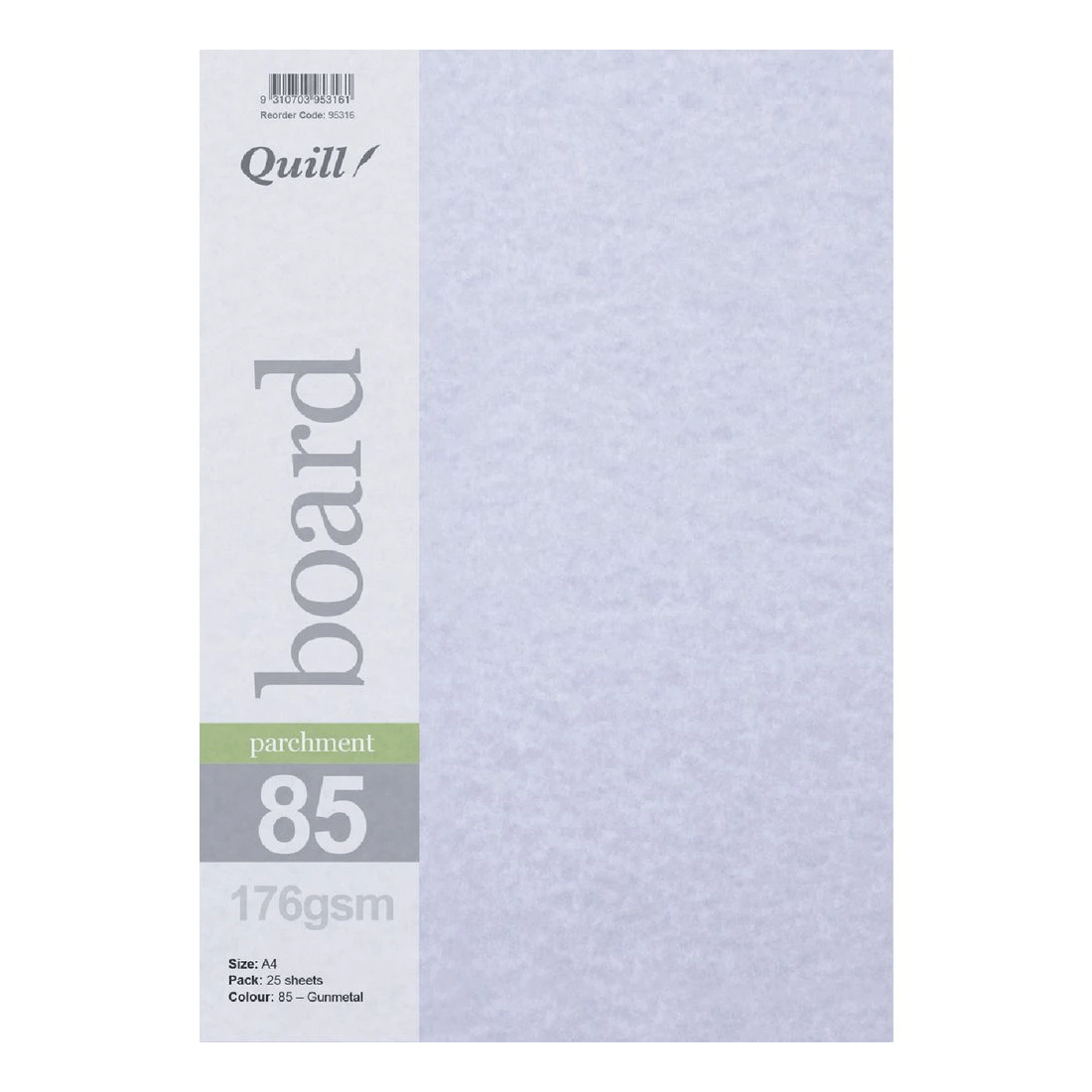 1 Quill Parchment 176gsm A4 Board Gunmetal 25 Pack, 1 of 3
