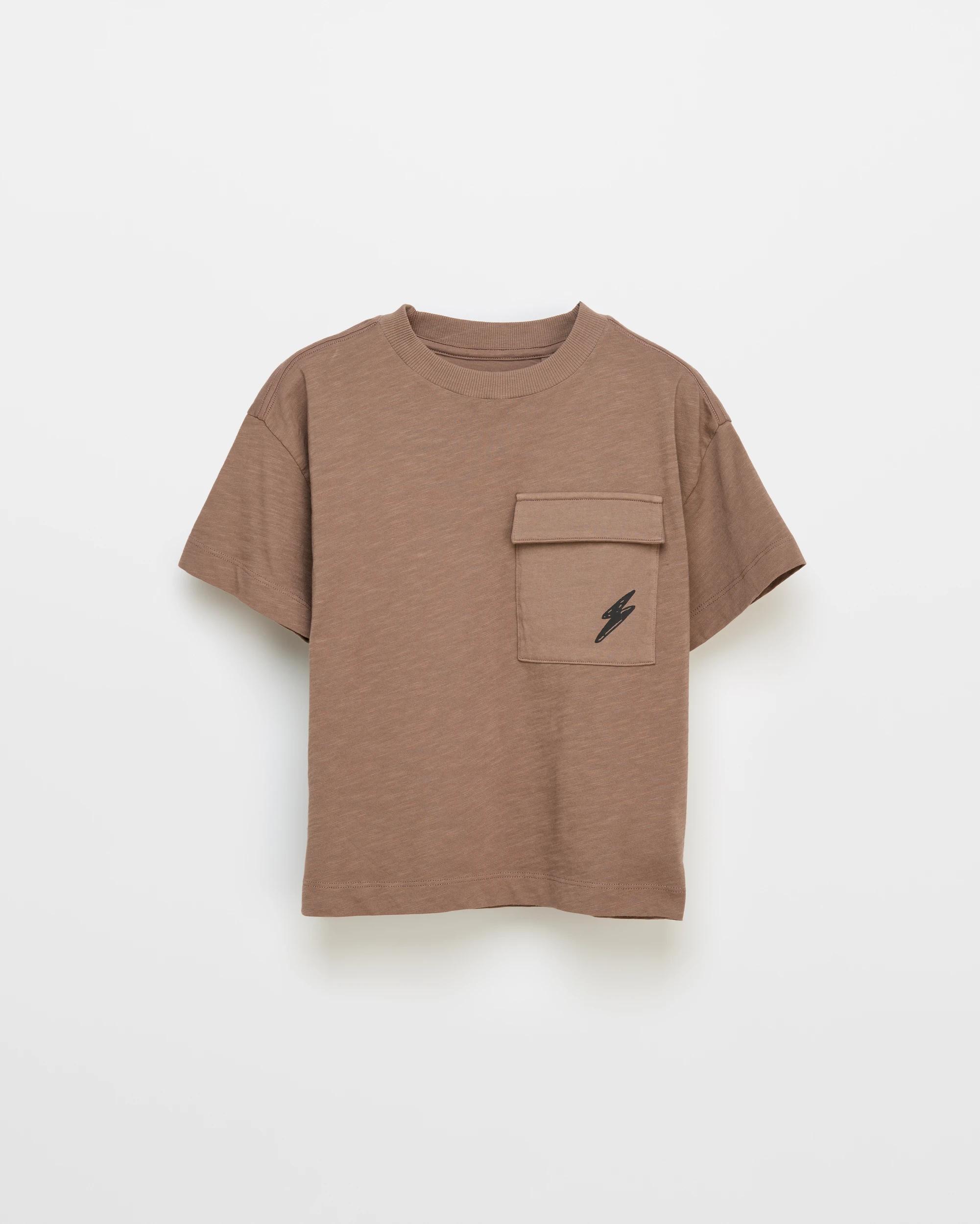 5 Target Australian Cotton Oversized Washed Pocket T-shirt BROWN, 5 of 6