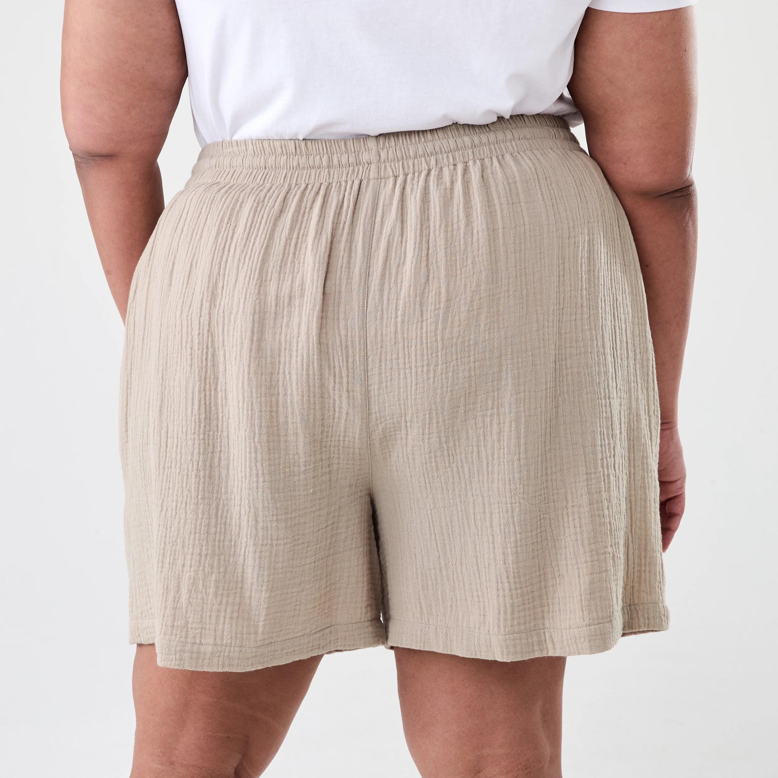 3 Curve Double Cloth Shorts Grey Taupe, 3 of 6