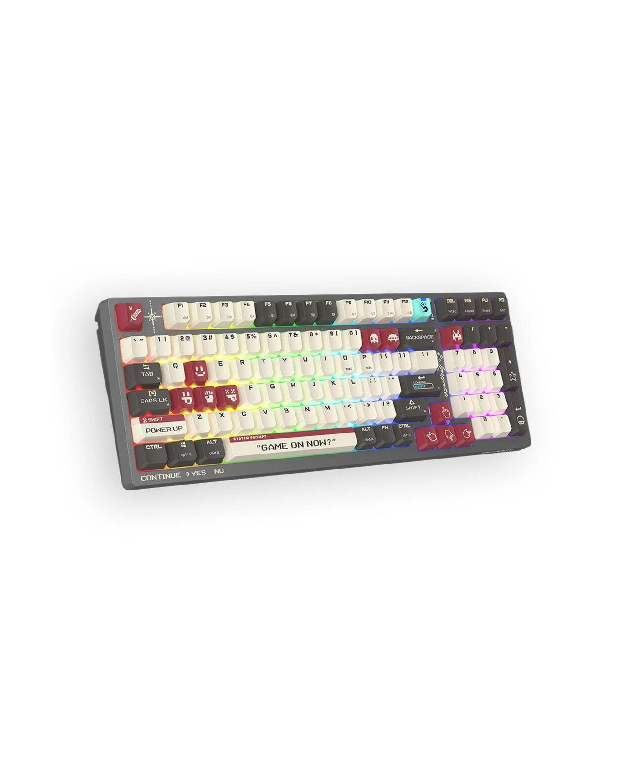 3 Bloody WS98 Pixels Red 80% Dual Core Wireless Mechanical Keyboard, 3 of 5