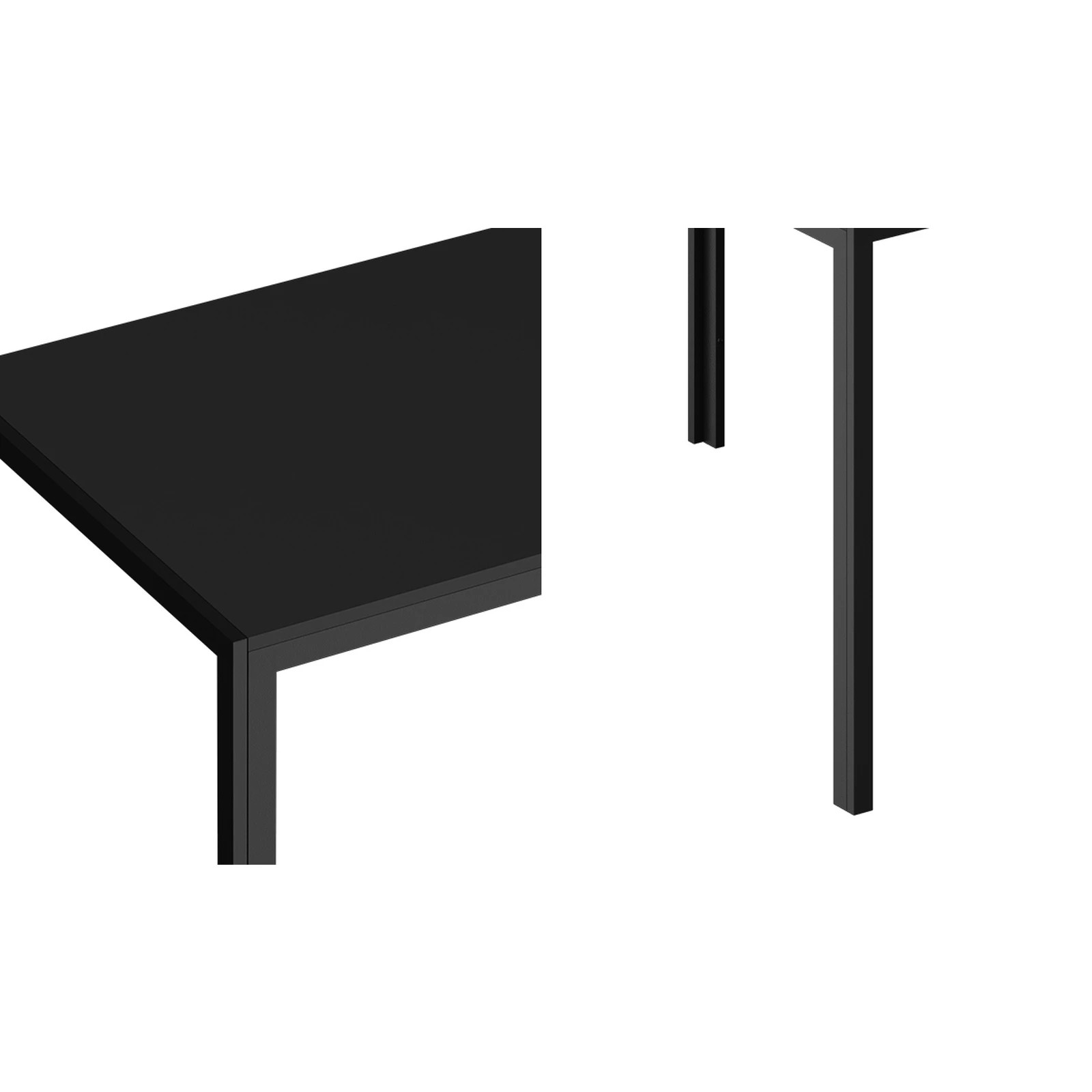 4 Oikiture 140cm Dining Table Rectangular Kitchen Table With Metal Leg
 - Black, 4 of 9