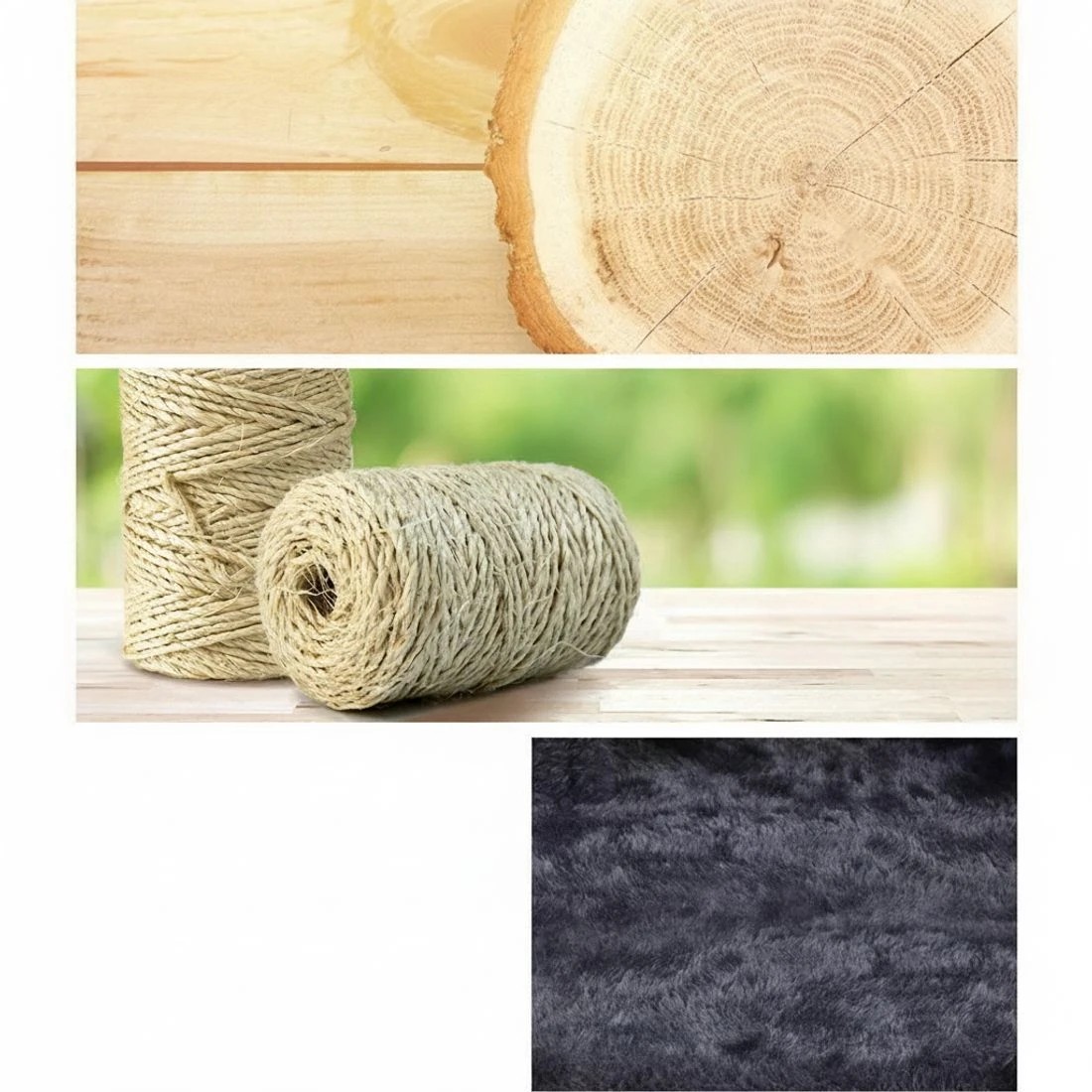 3 i.Pet Cat Tree 184cm Tower Scratching Post Scratcher Wood Trees Condo Bed House - Grey, 3 of 6