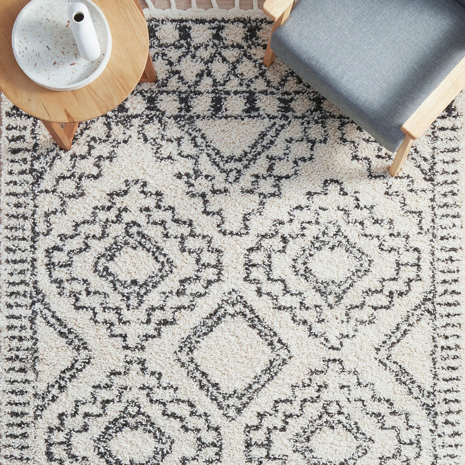 1 Common Ground Rugs Tangier Fez 380x280cm - Extra Large Power Loomed Pet Friendly Floor Rug - Natural, 1 of 9