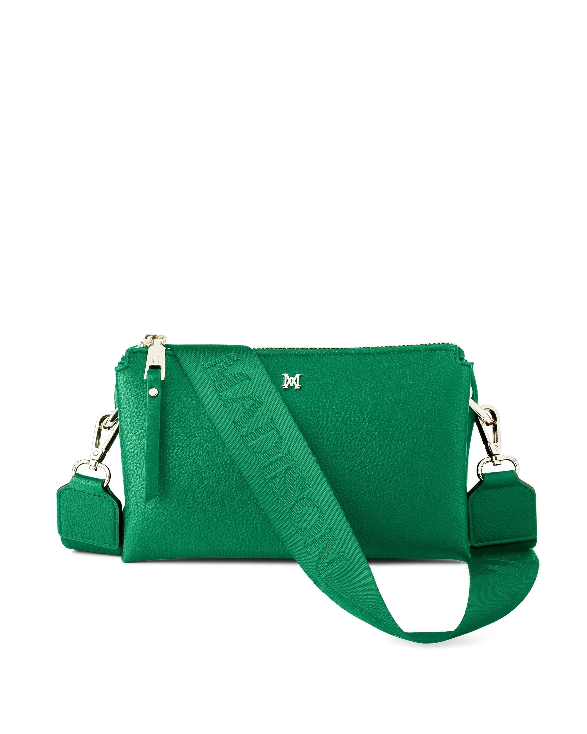 1 Madison Accessories Josie Small 3 Compartment Crossbody Bag KELLY GREEN, 1 of 4
