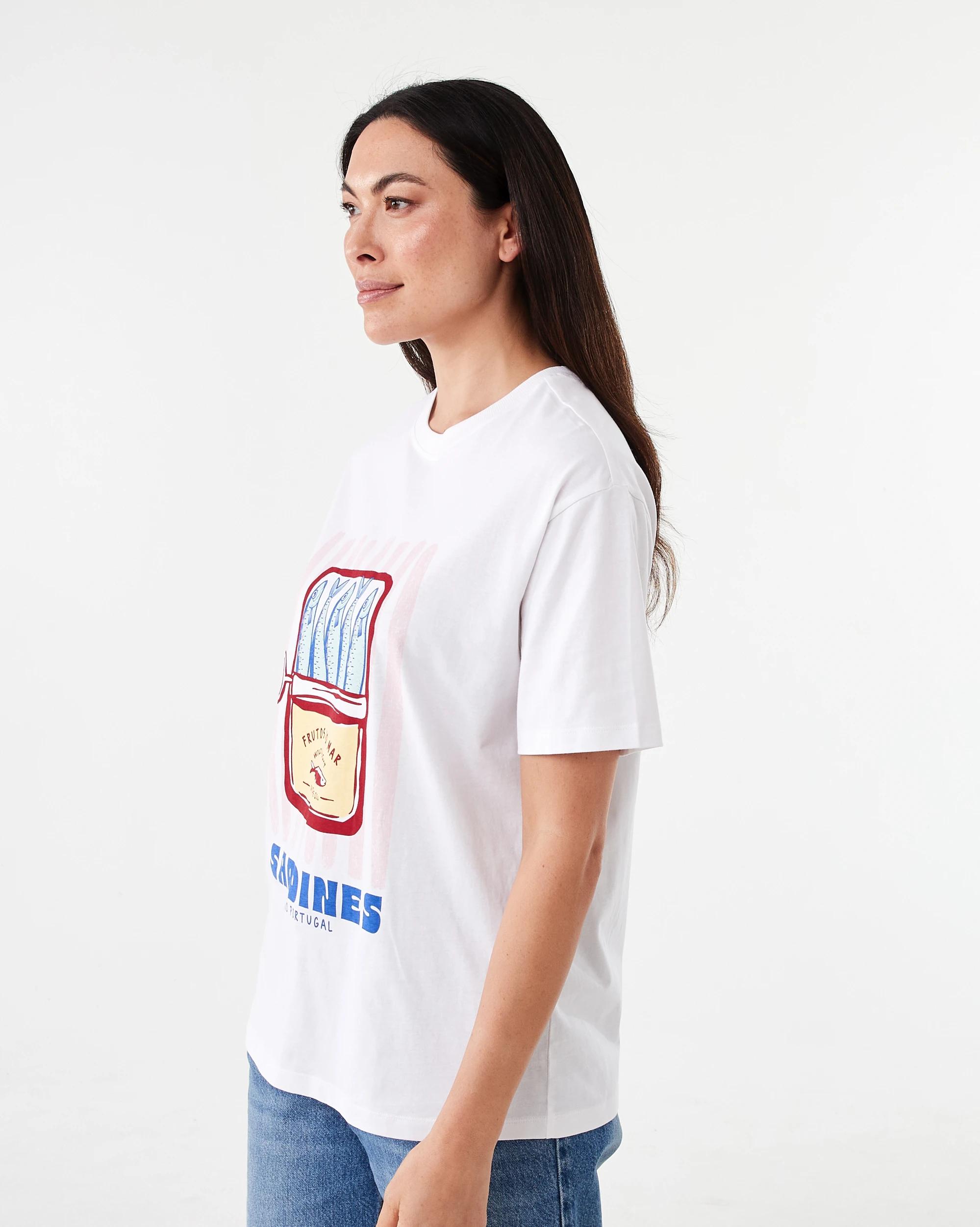 2 Short Sleeve Oversized Boyfriend T-shirt Sardines, 2 of 5