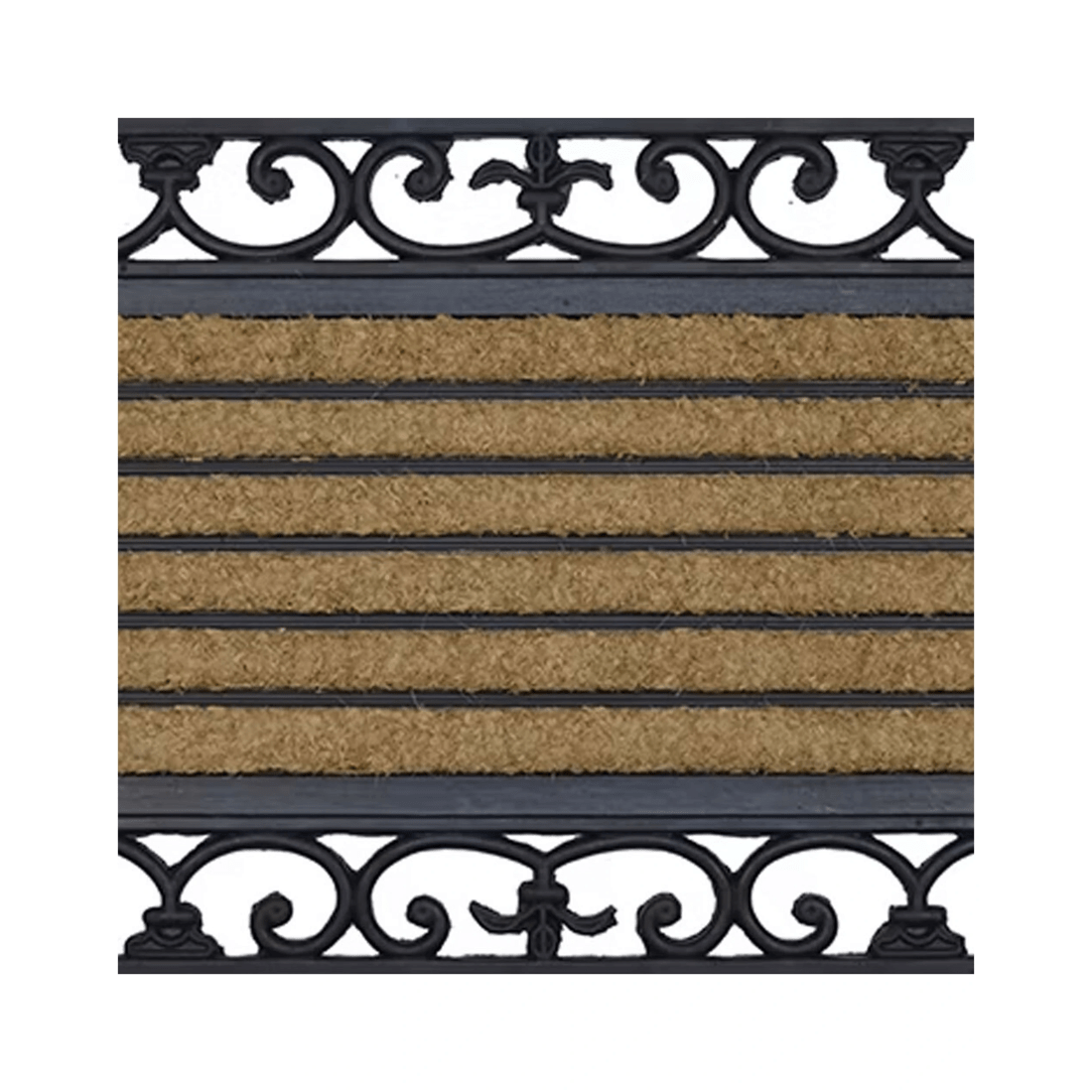 2 Solemate Rubber/c Ribbed Wide 45x120cm Stylish Outdoor Entrance Doormat
 - Brown, 2 of 3